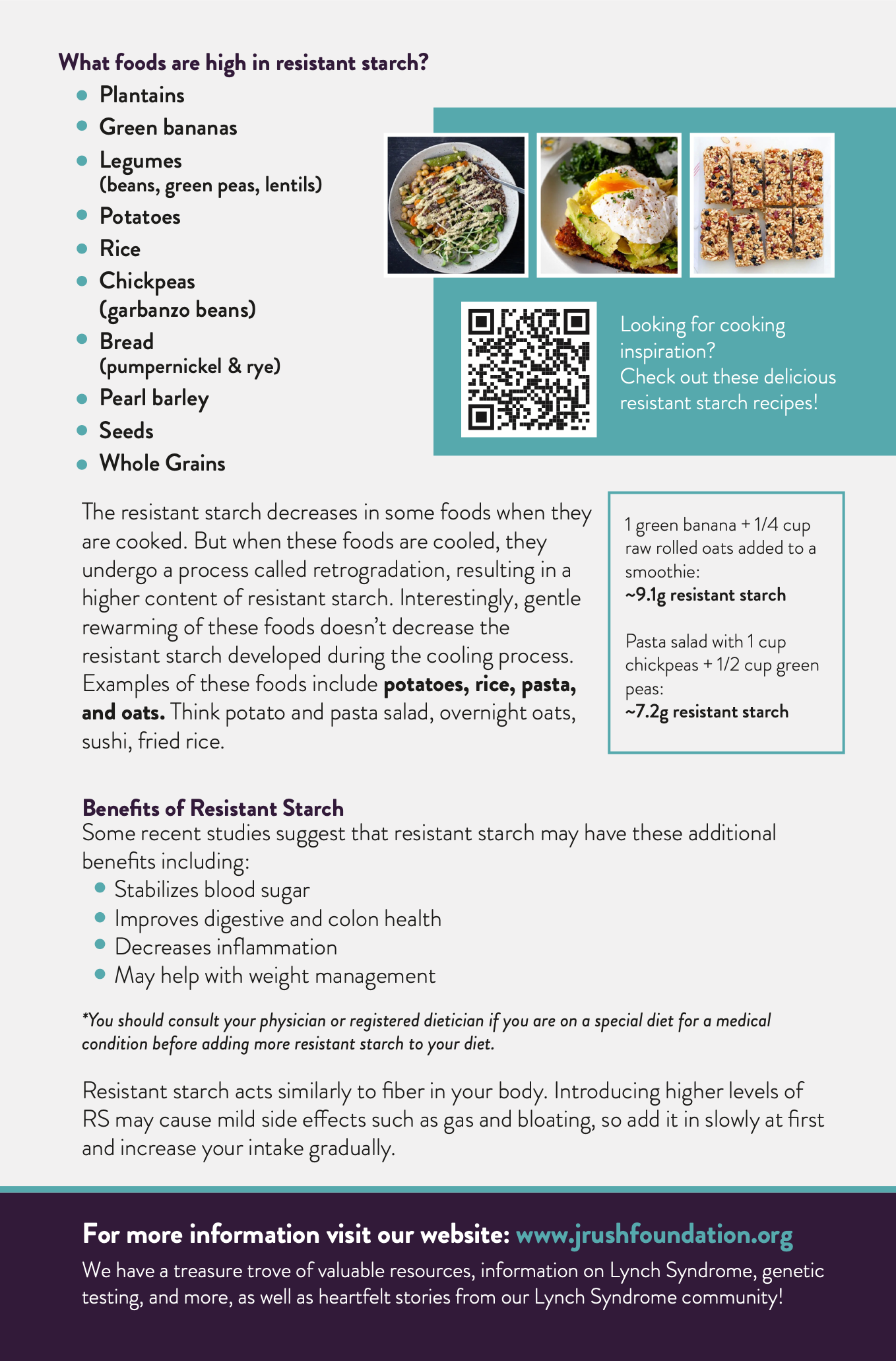Resistant starch examples and benefits of resistant starch