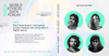 Event poster for the World Ethical Data Forum, showcasing a panel discussion titled 'Block Mute Report: Navigating artistic freedom and censorship in digital spaces.' The event is scheduled for October 26-28, 2022. The poster features profile images of four panelists, including their names and titles, with a light rainbow background and clouds. The bottom of the poster displays the forum's website, worldethicaldataforum.org, and a note to register for free.