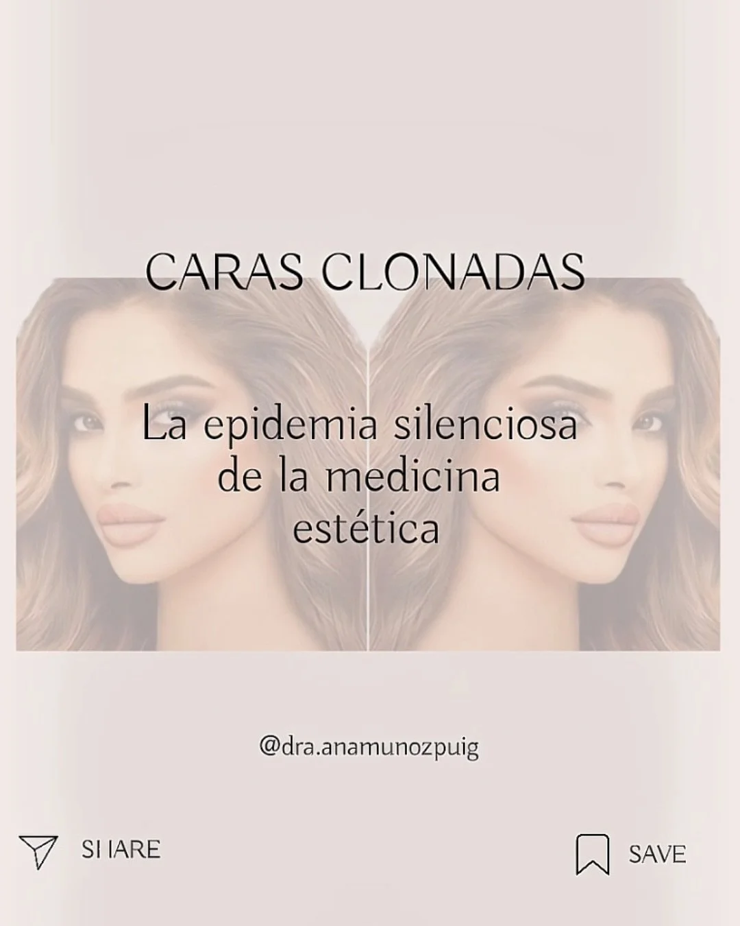 🧠 El fen&oacute;meno de las caras clonadas. La epidemia silenciosa de la est&eacute;tica. 

📱 &ldquo;La cara de Instagram&rdquo; El nuevo filtro&hellip; pero en la vida real. Mismos labios. Mismos p&oacute;mulos. Mismo rostro. Cada vez m&aacute;s c