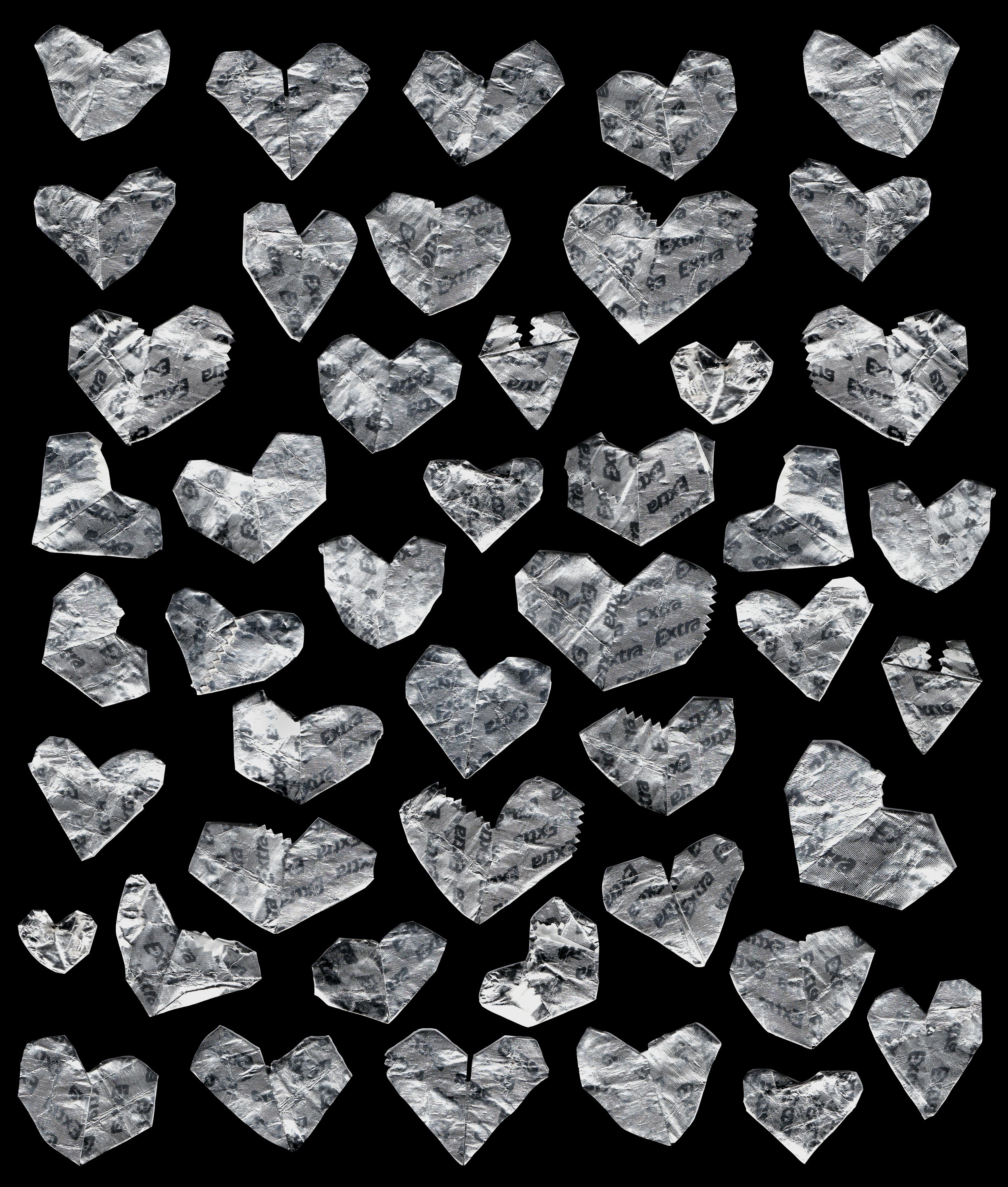 GUM WRAPPER HEARTS