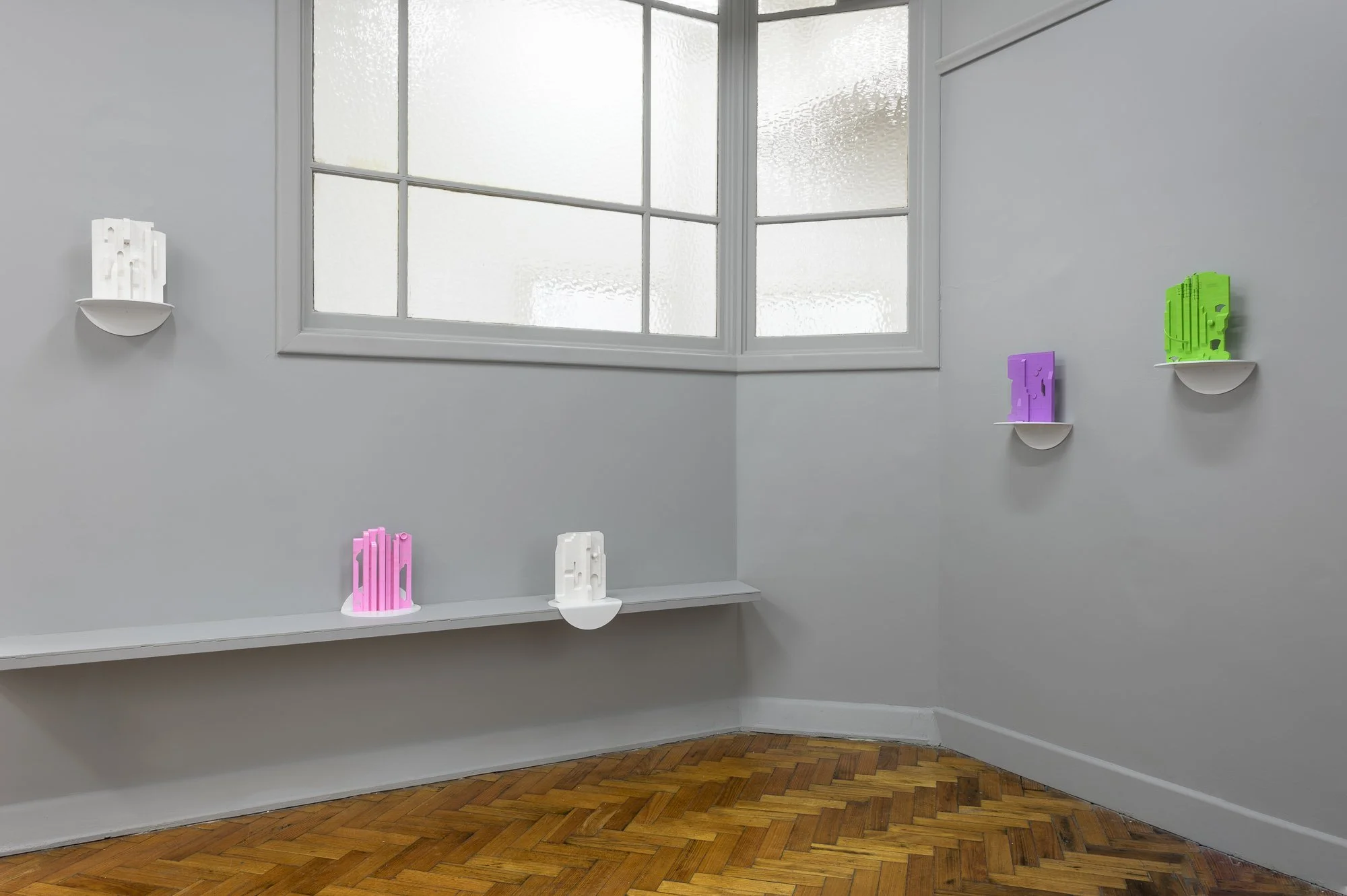       
  
     28 MAY 2021     Rhonda Dredge’s     review of Lost Tablets at Sarah Scout Presents, CBD News, May 2021       Lost Tablets use carefully selected, often single-colour pieces to create architectural forms inspired by columns, arches and 
