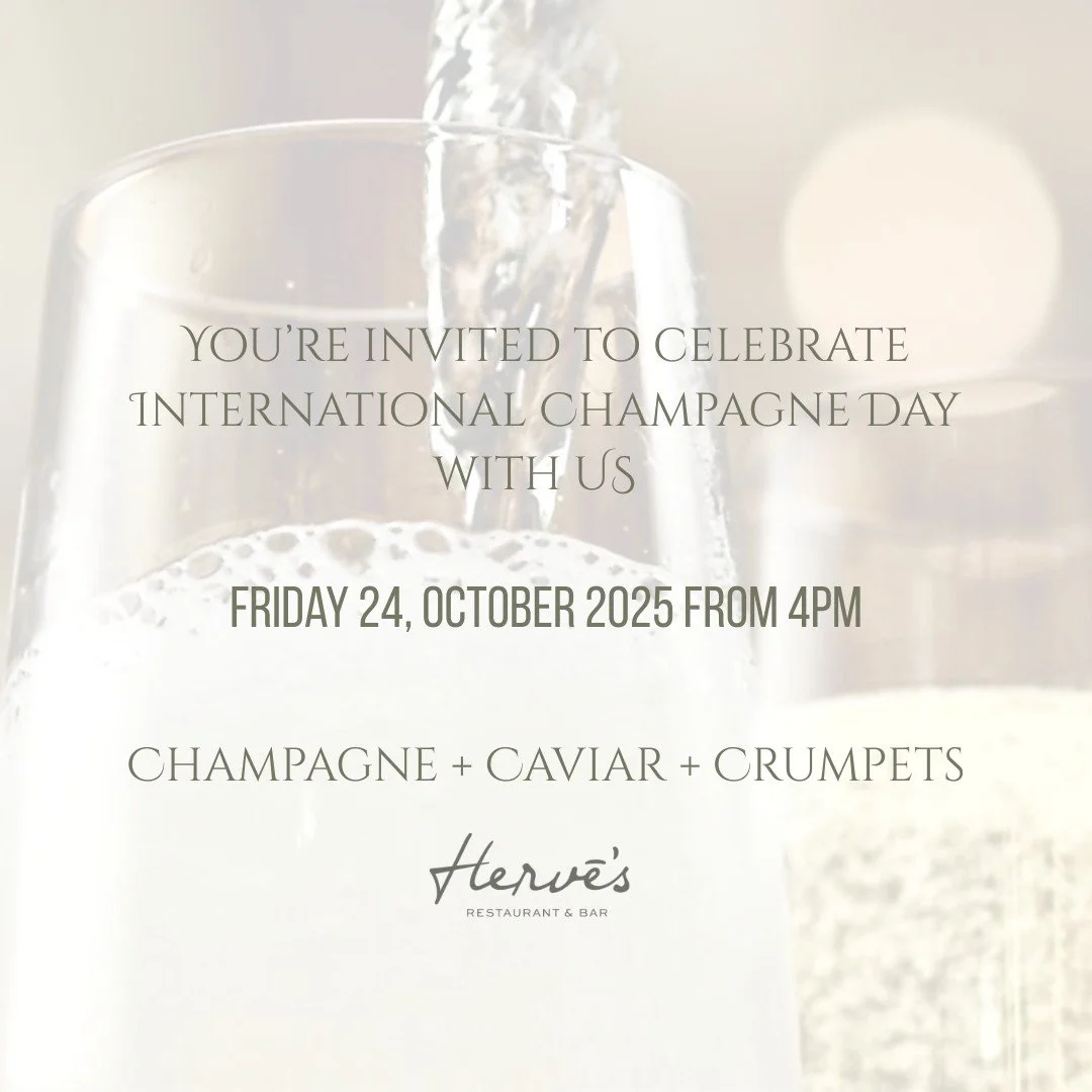 🥂 Vive le Champagne! 🇫🇷✨

This Friday 24 October, we celebrate World Champagne Day the French way - with Champagne, Crumpets &amp; Caviar.

From 4pm in Herv&eacute;&rsquo;s Bar, indulge in the art of l&rsquo;ap&eacute;ro - a little sparkle, a litt