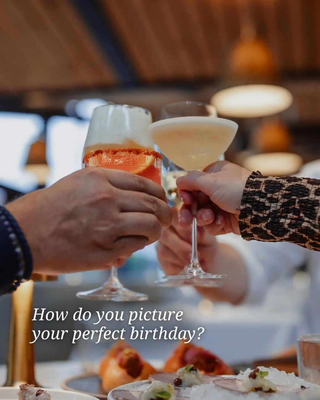 Birthdays deserve more than just a table.

Whether you&rsquo;re planning a long lunch, drinks with friends, or a more intimate celebration, we&rsquo;d love to help make it special.

From the restaurant to the bar, or even a private dining space, ther