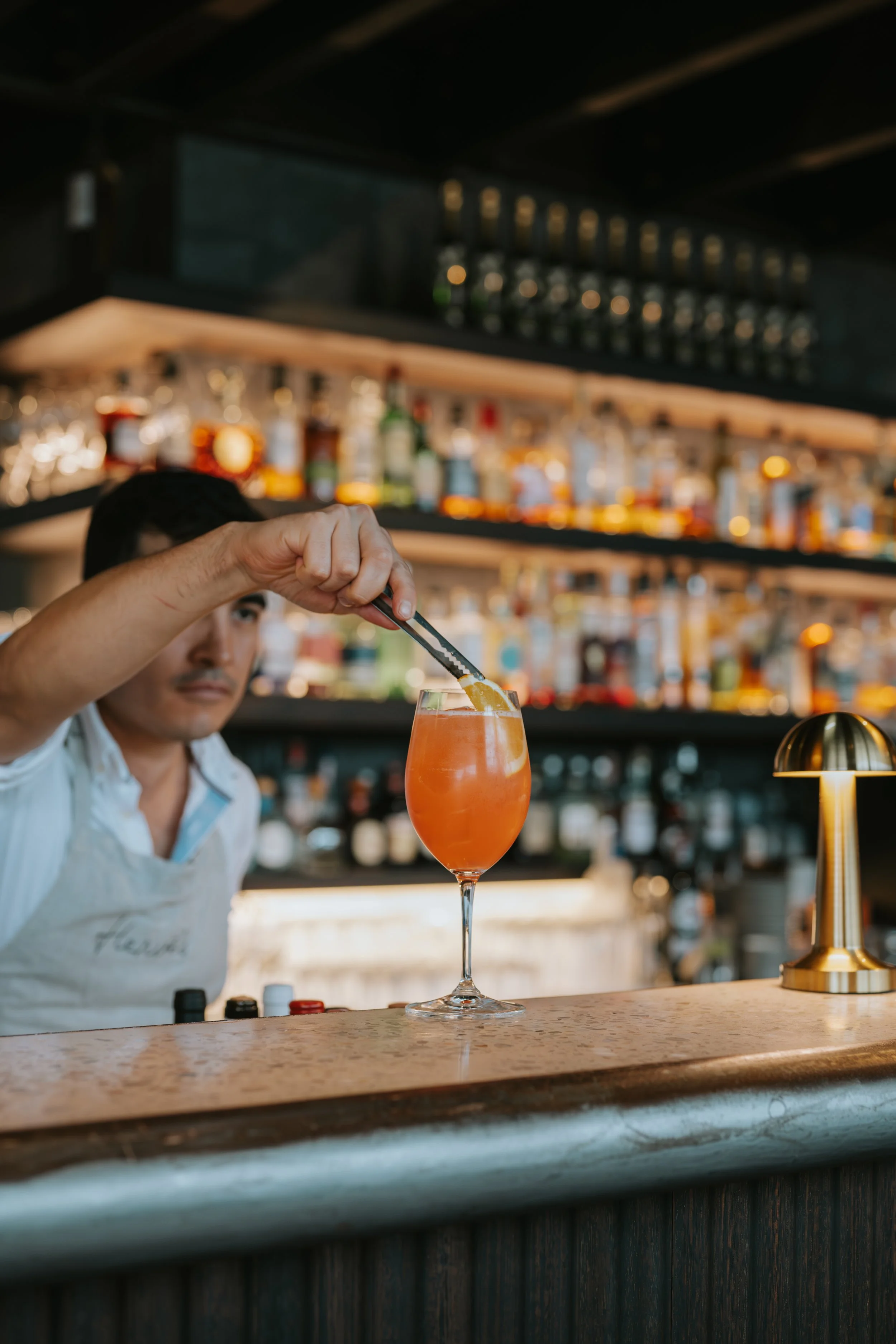 Flexible bar tab options or choose a beverage package.