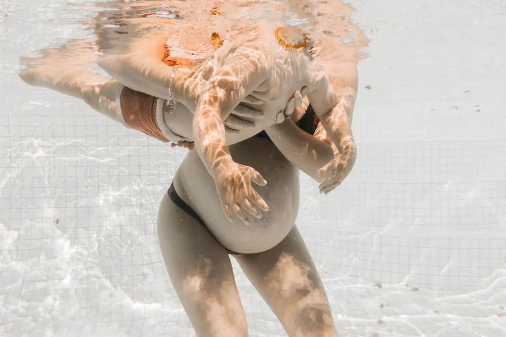 Maternity photoshoot underwater Mornington Peninsula Pool Location
