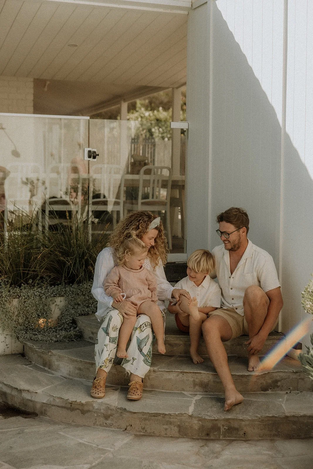 Family session at Lagoon Locations photoshoot location on the Mornington Peninsula