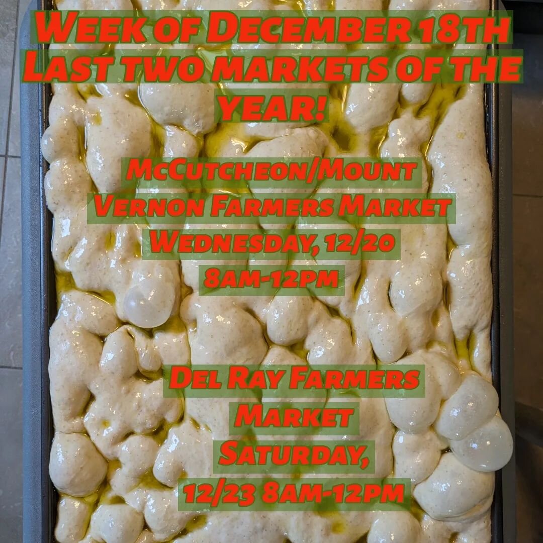 Get your orders in or see me at either market this week before we go on break! 

@fairfaxfarmmarkets this Wednesday, 8a-12p, Sherwood Hall Library

@delrayfarmersmarket this Saturday, 8a-12p, Pat Miller Square 

Have a wonderful holiday and New Year!