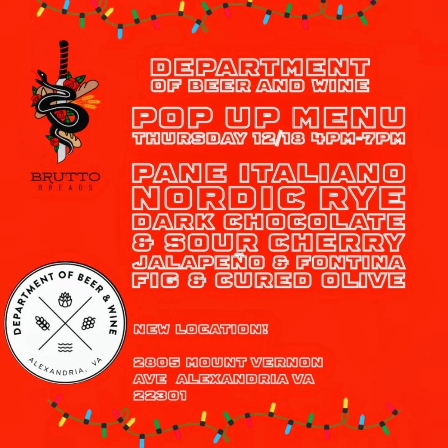 Tomorrow is the day! I've had some fun making this menu for you, hope to see you tomorrow.  4pm-7pm @deptofbeerandwine