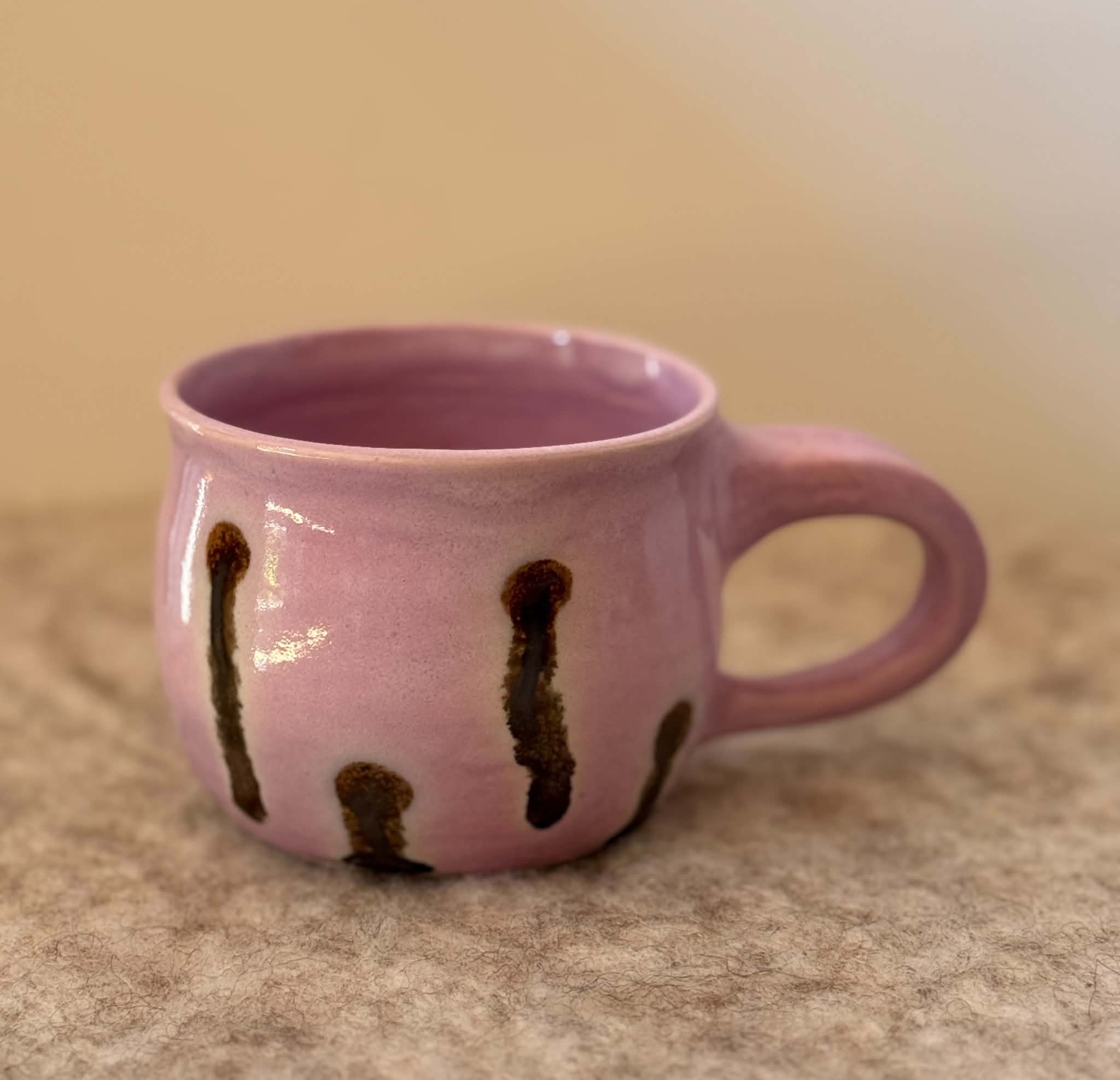 Lilac and umber mug