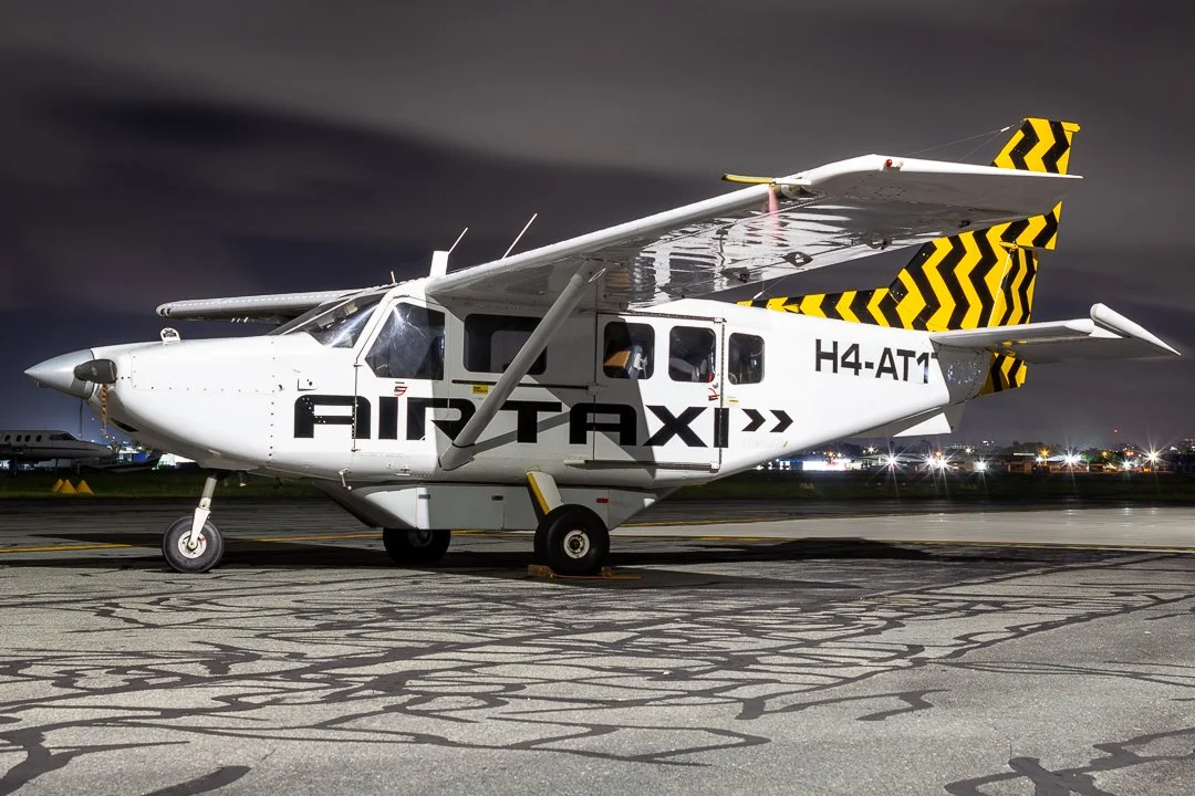 A rare visitor to Archerfield. A GA8 Airvan registered in the Solomon Islands passing through on a delivery flight to it's new owner.