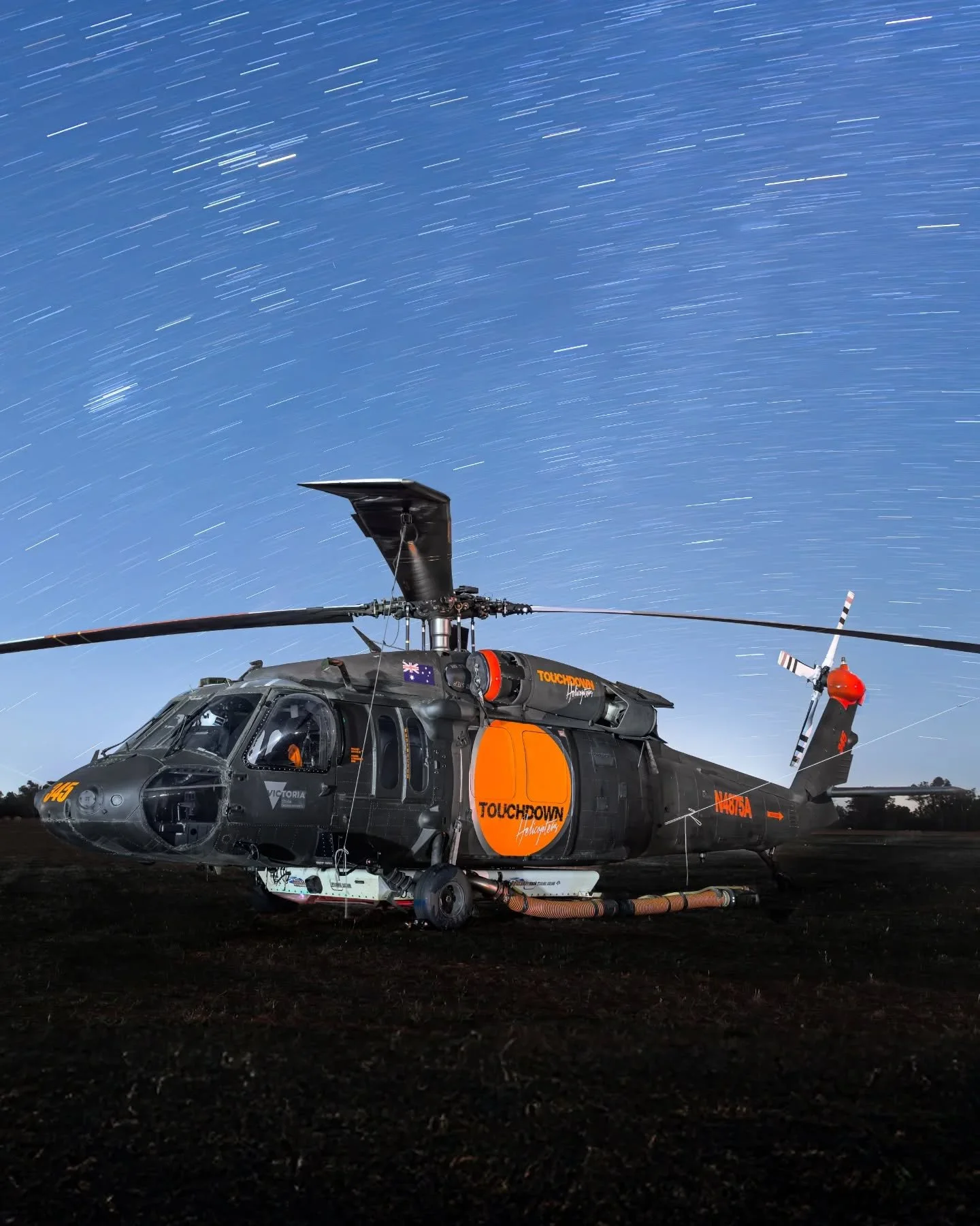 Blackhawks under stars.

.
#heliopsmag #verticalmag #blackhawk #startrails #photography
