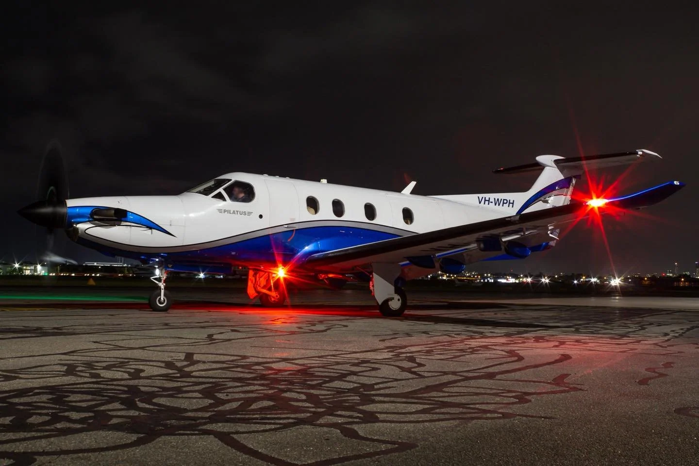 VH-WPH starting up at Archerfield before the short hop to Toowoomba last week.