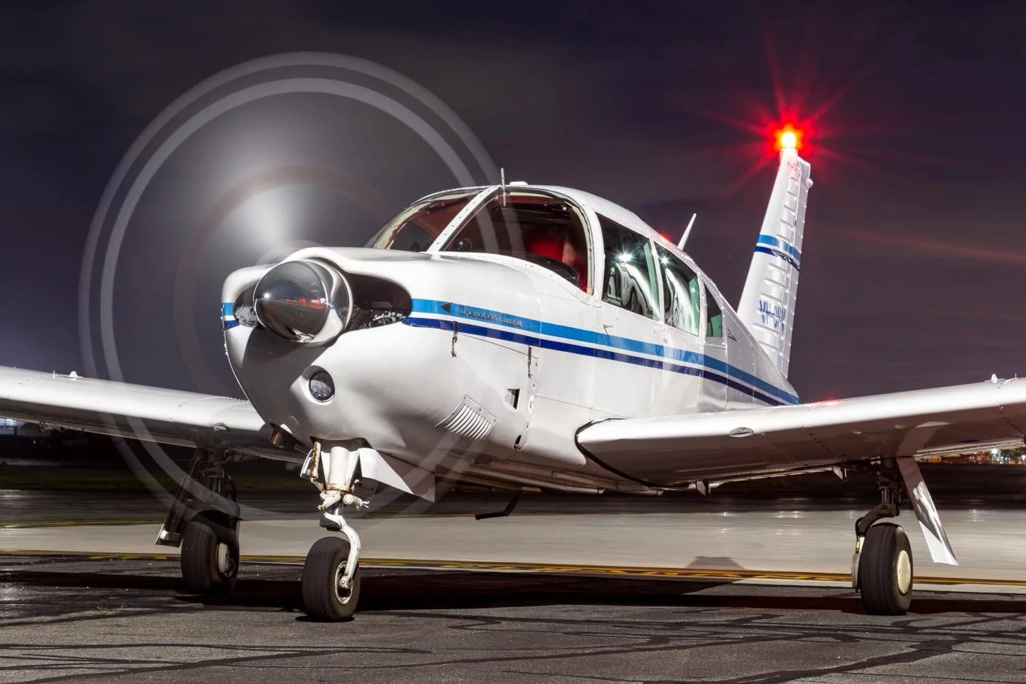 VH-CUV, a Piper Arrow preparing to depart Archerfield last week after a day trip from Armidale.
