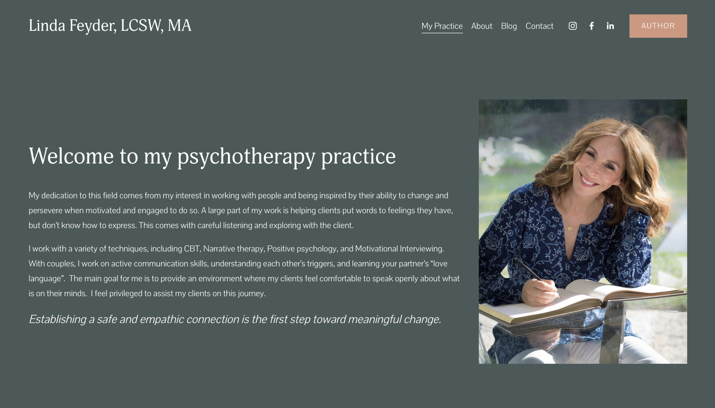 Linda Feyder • Psychotherapist &amp; Author (Re-Design)