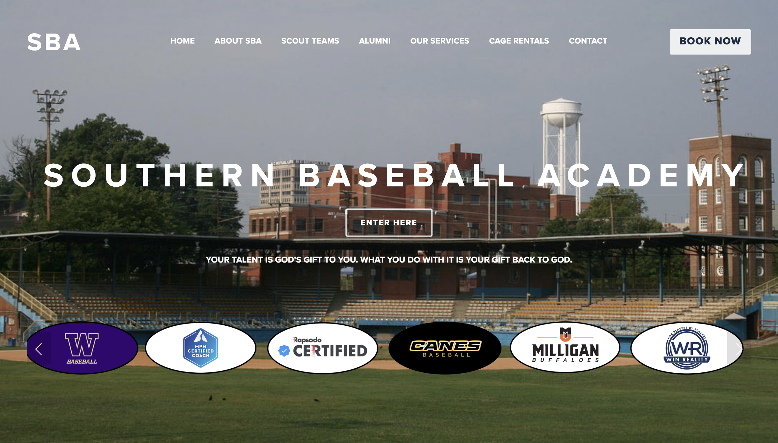Southern Baseball Academy (Re-Design)