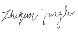 Handwritten signatures of Zhiqun and Jing Lin.