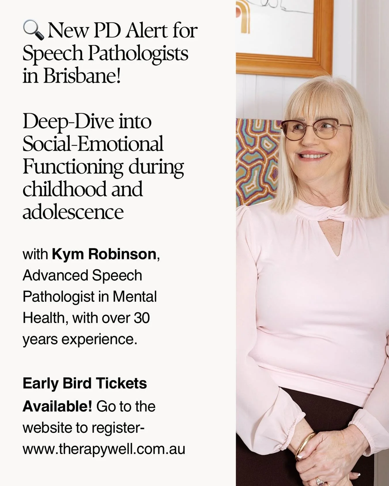 📣 New PD Workshop for Speech Pathologists!

🧠 Want to go beyond the surface in understanding social&ndash;emotional functioning in neurodivergent children &amp; adolescence?

Join us for a full day, face-to-face workshop in Brisbane&mdash;designed 