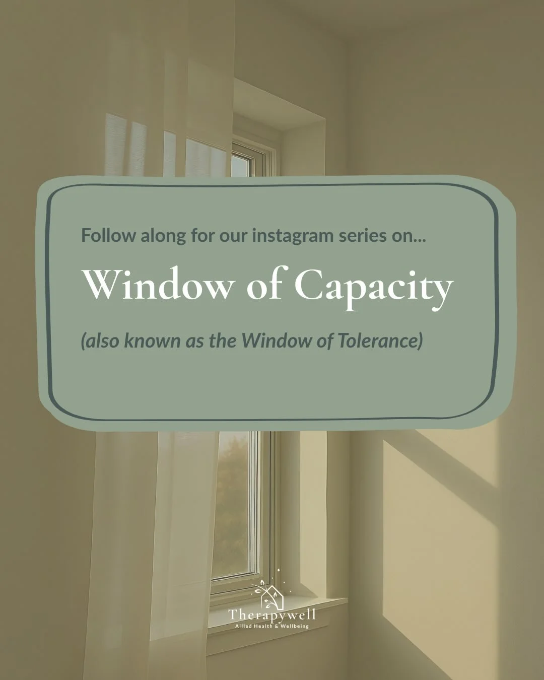 It's in the "therapy chat", you've heard of it as "Window of Tolerance" but let's shift it to "Window of Capacity" 🌿
As therapists this is central to how we work in a trauma informed way, how we understand not only our 