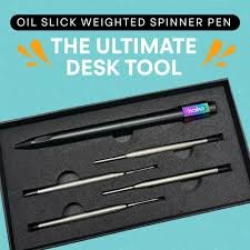Black Weighted Spinner Pen