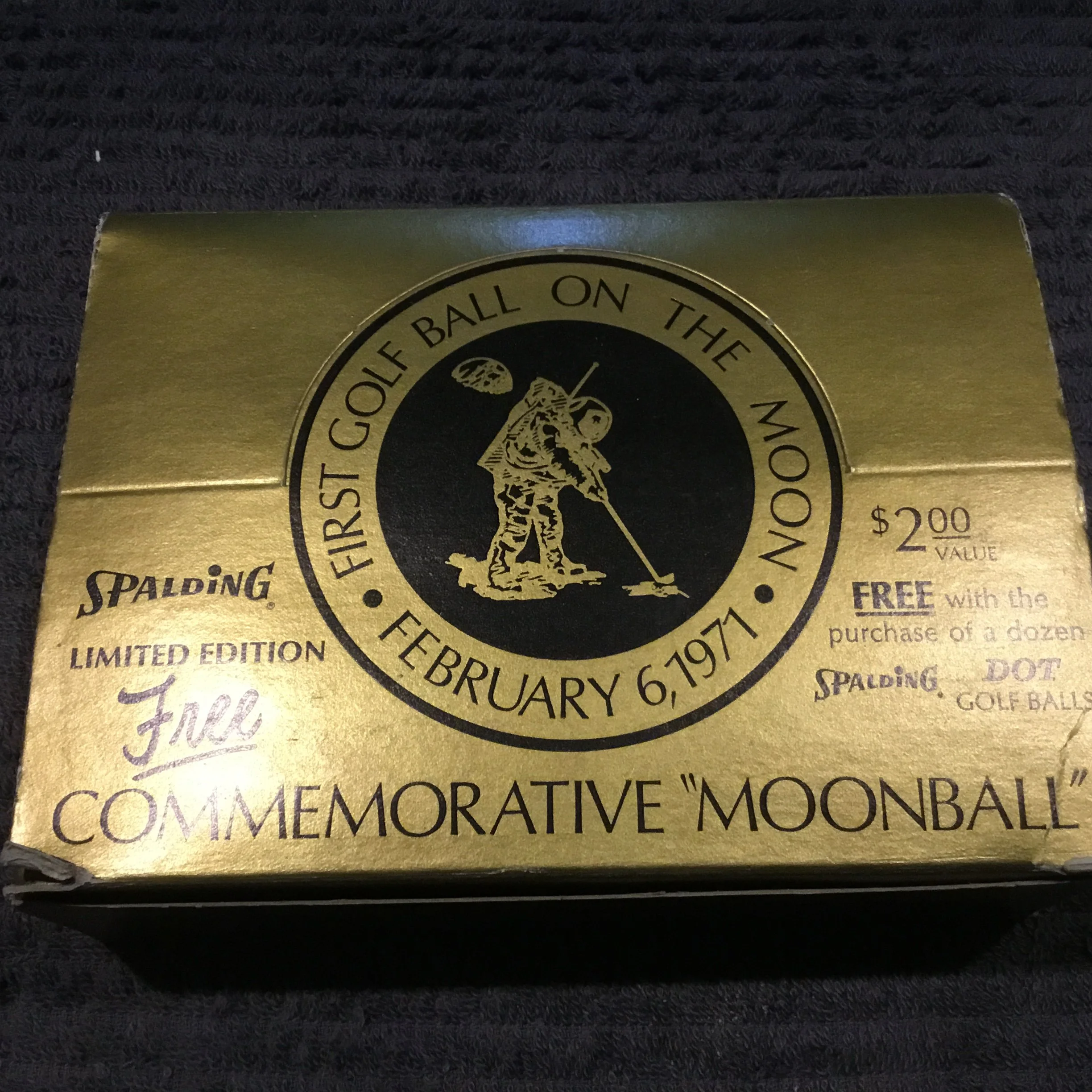 Spalding Man on the Moon - 1 Dozen Ball Box containing logo balls