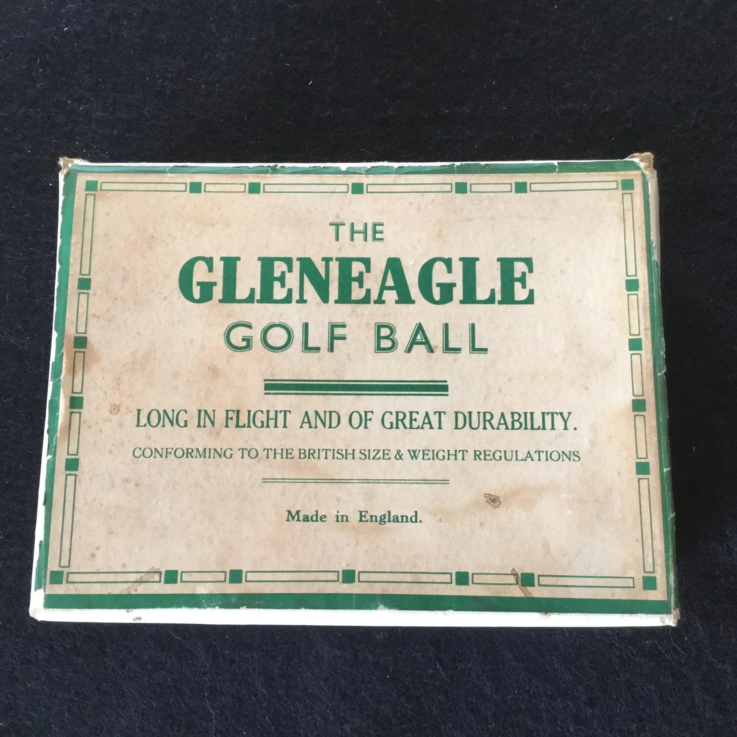 The Gleneagle Golf Ball empty box
