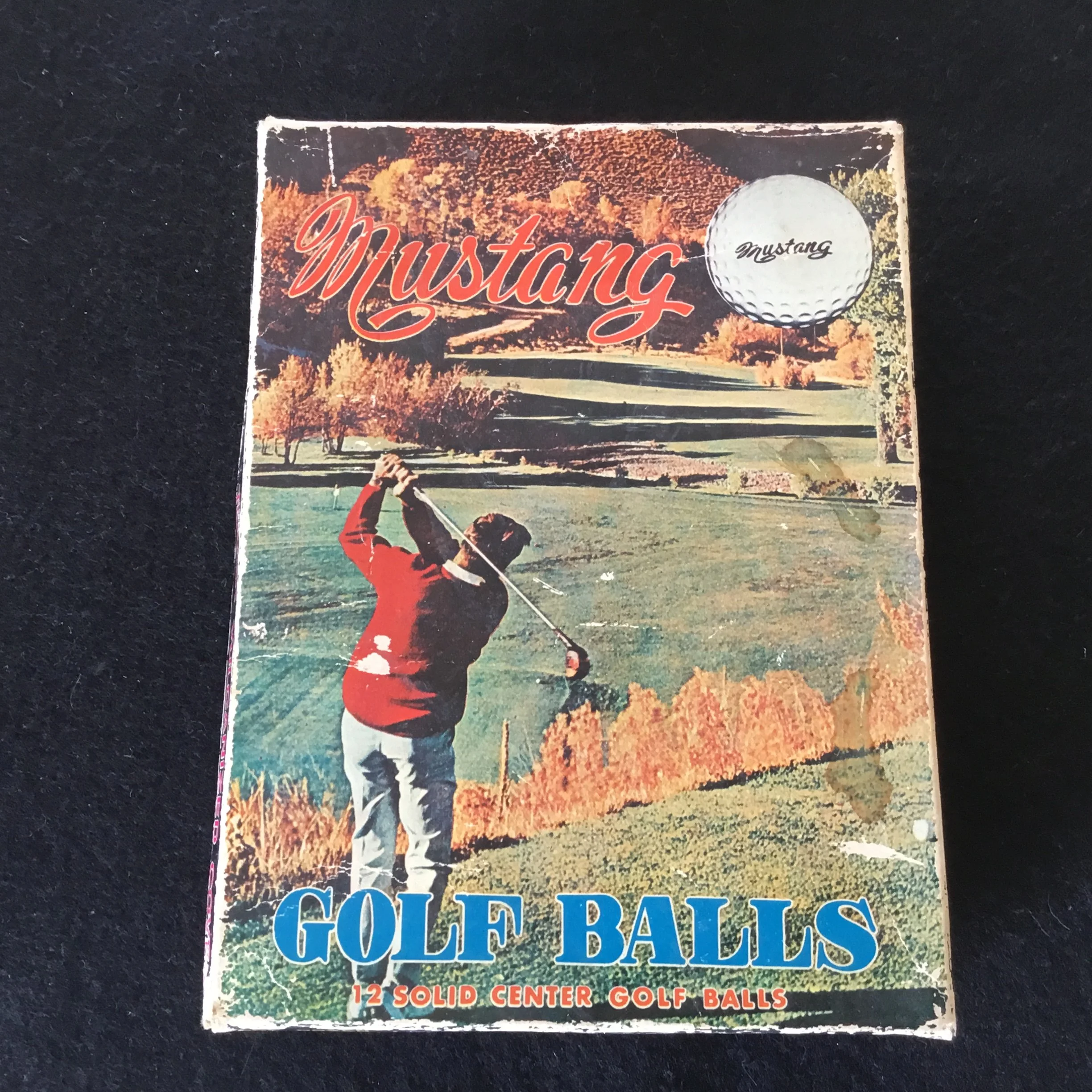 Mustang Golf Balls empty golf ball box