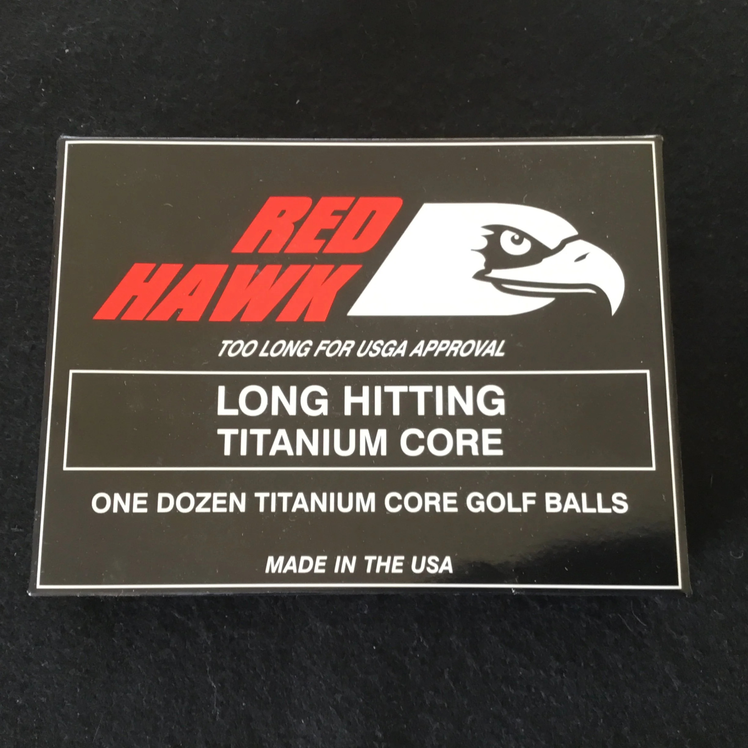 Red Hawk Golf Ball empty box