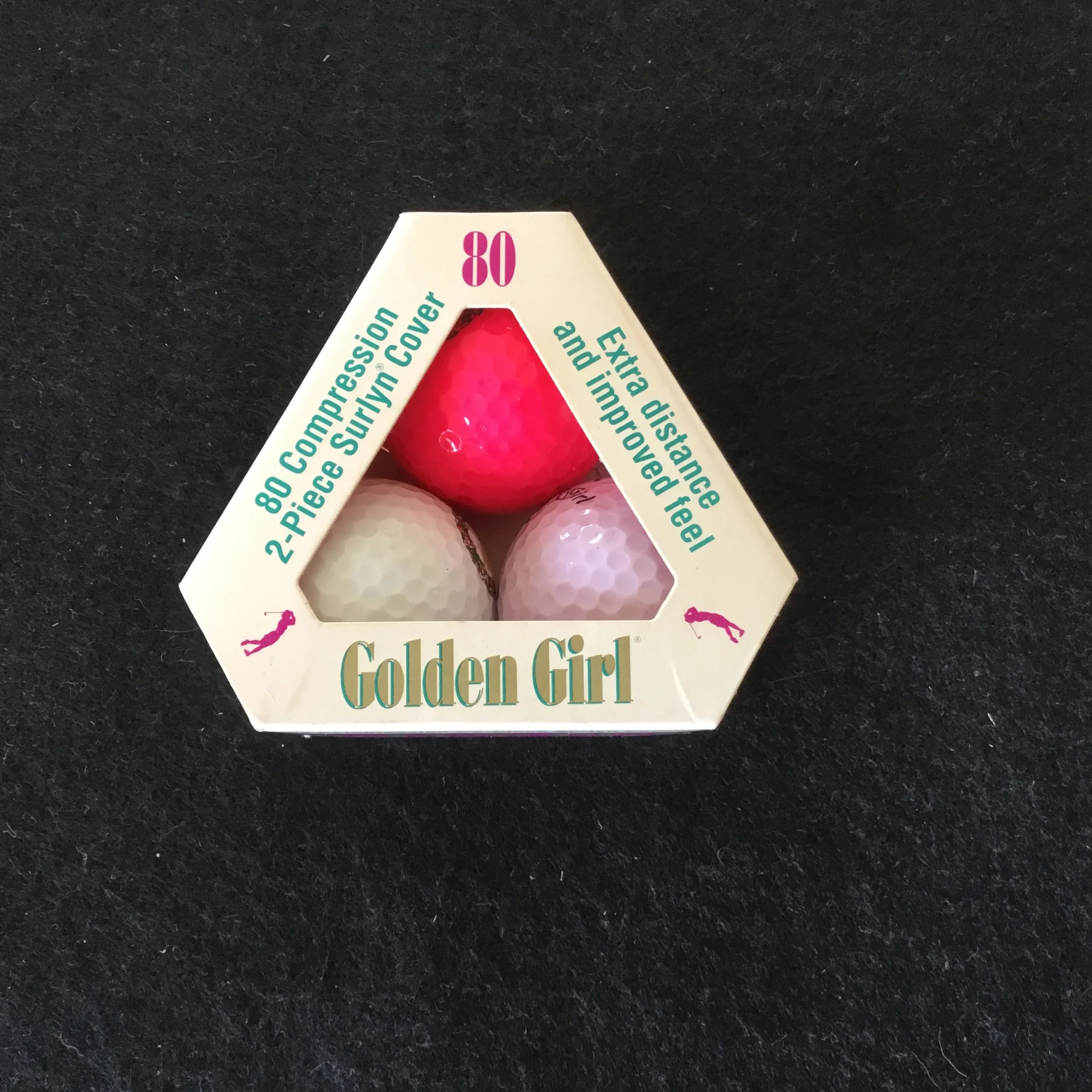 Golden Girl three ball box of balls