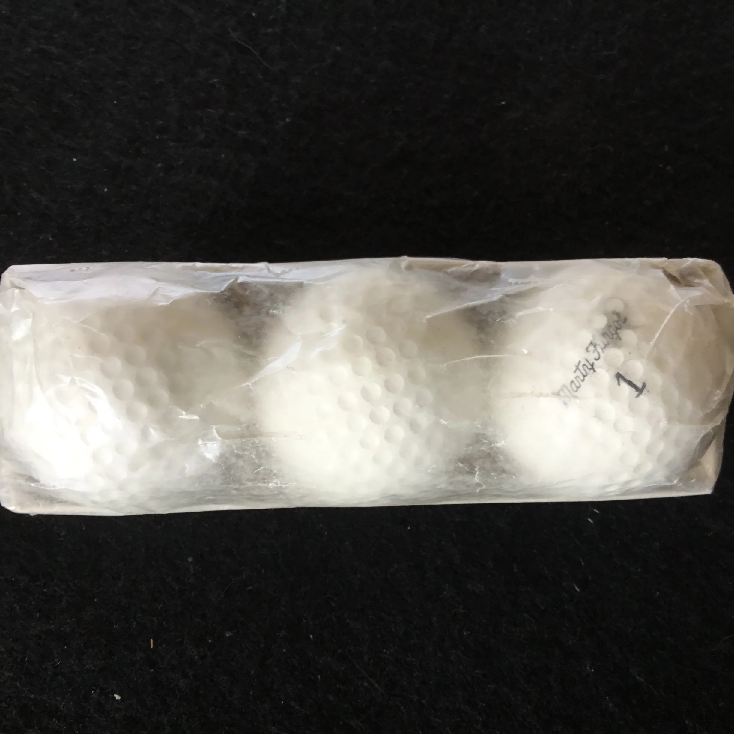 Marty Furgol Sleeve of three Autogrphed balls