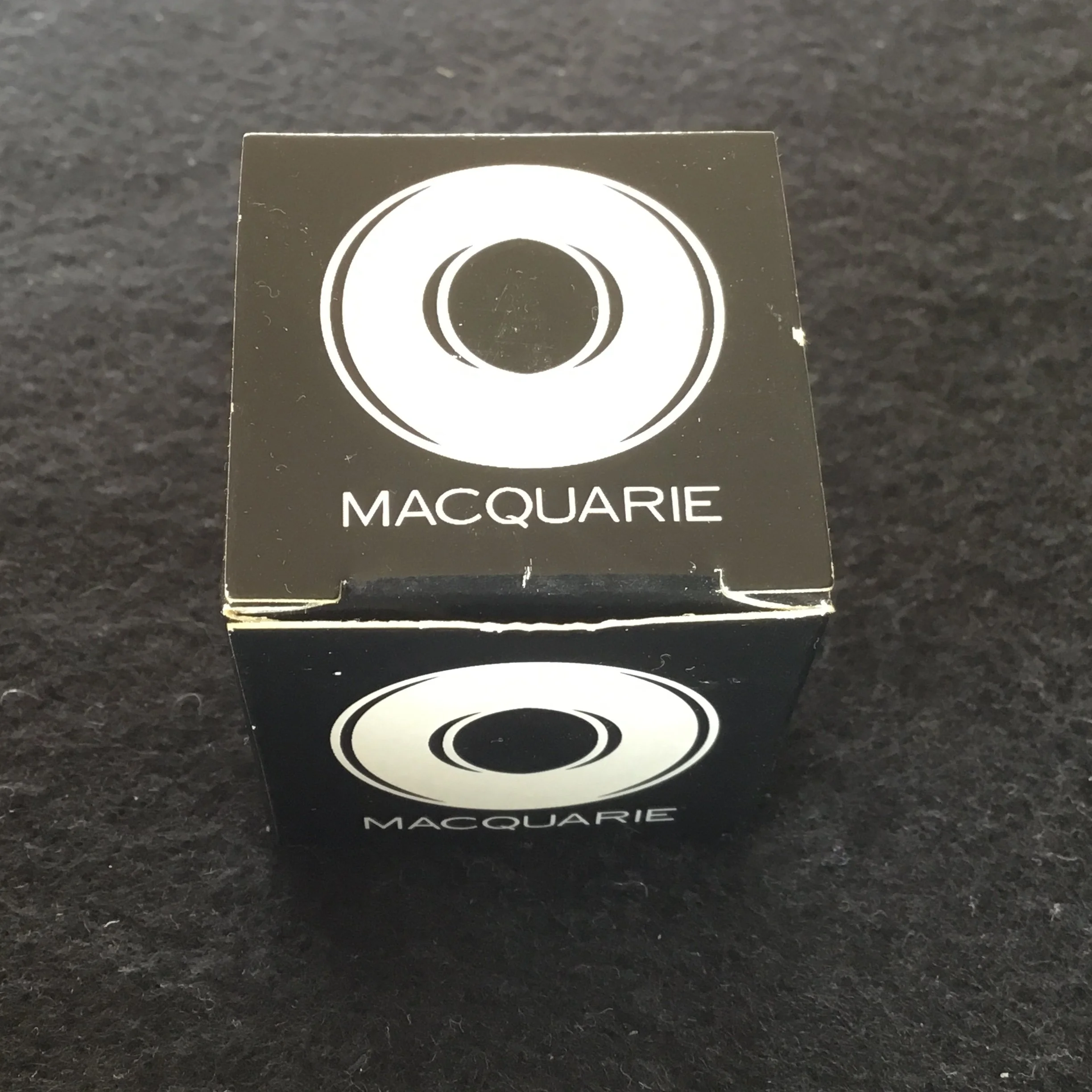 Macquarie Bank boxed logo ball