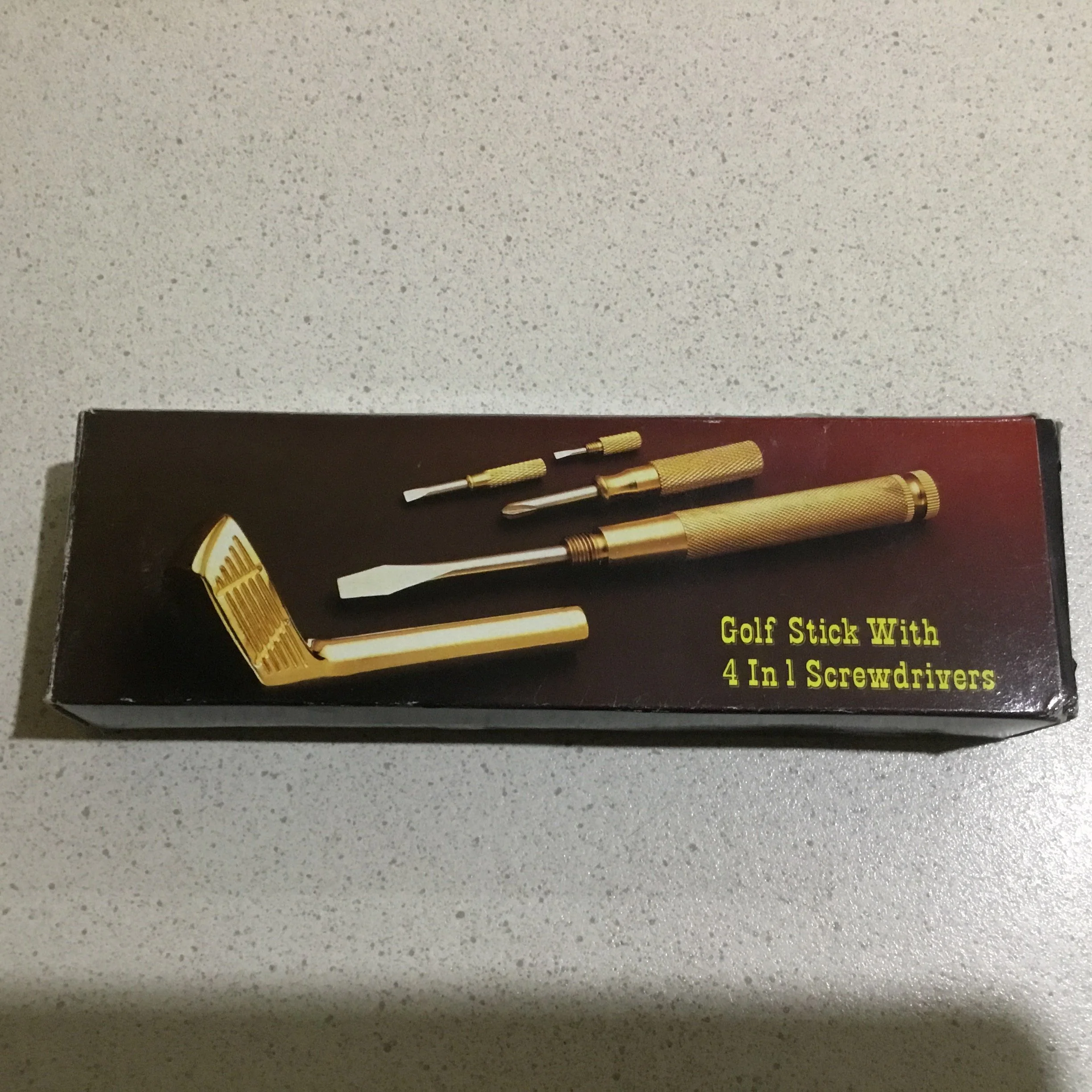 Brass Golf Stick 4 in 1 Screw Driver Set