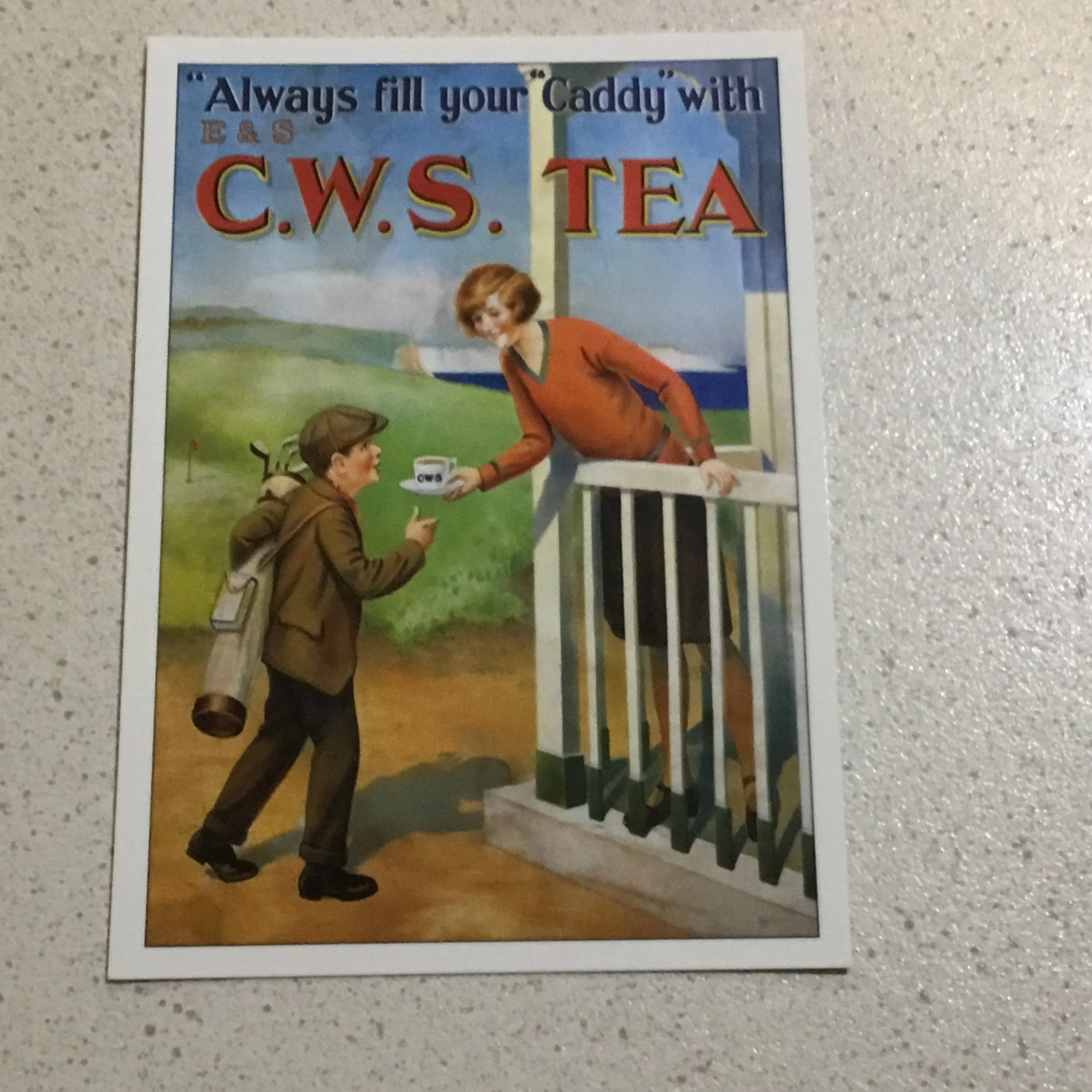 Replica Golf Advertisement Post Card