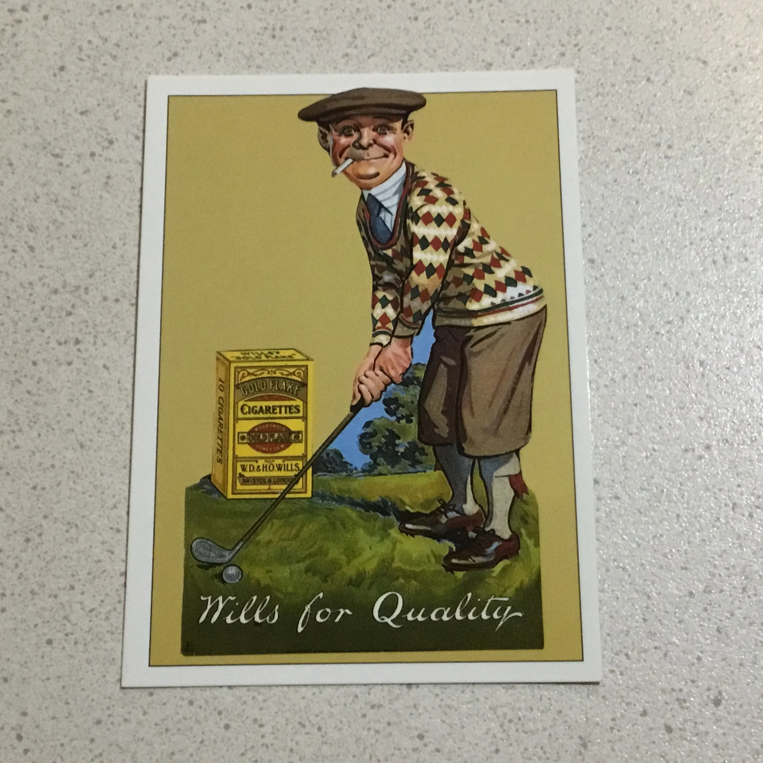 Replica Golf Advertisement Post Card