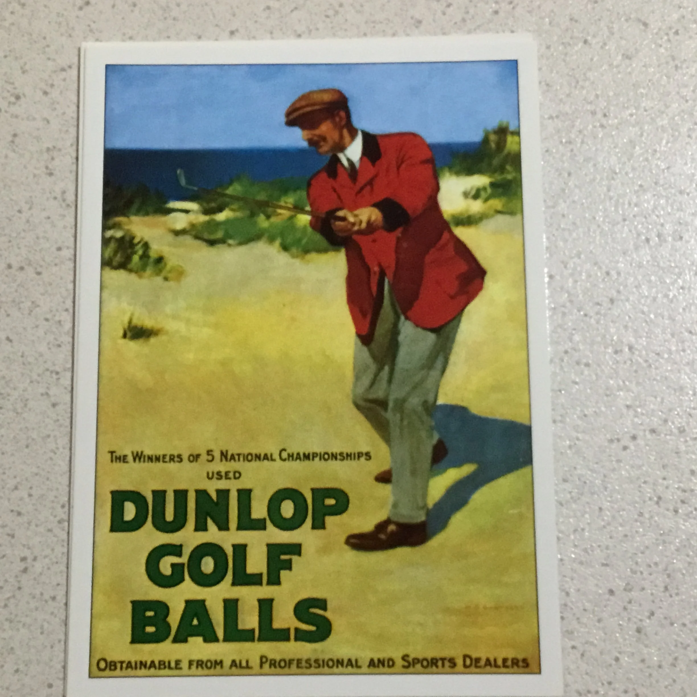 Replica Golf Advertisement Post Card