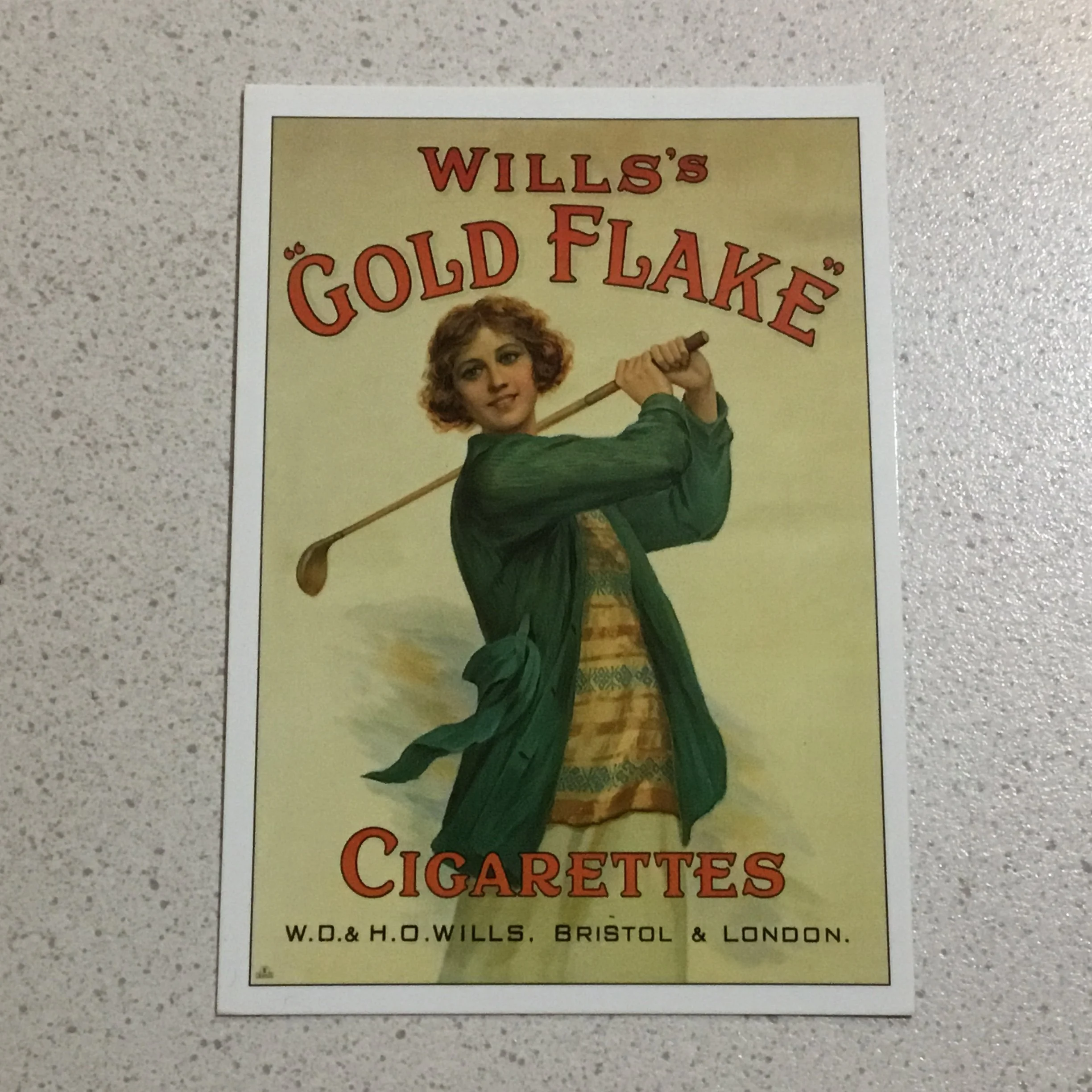 Replica Golf Advertisement Post Card