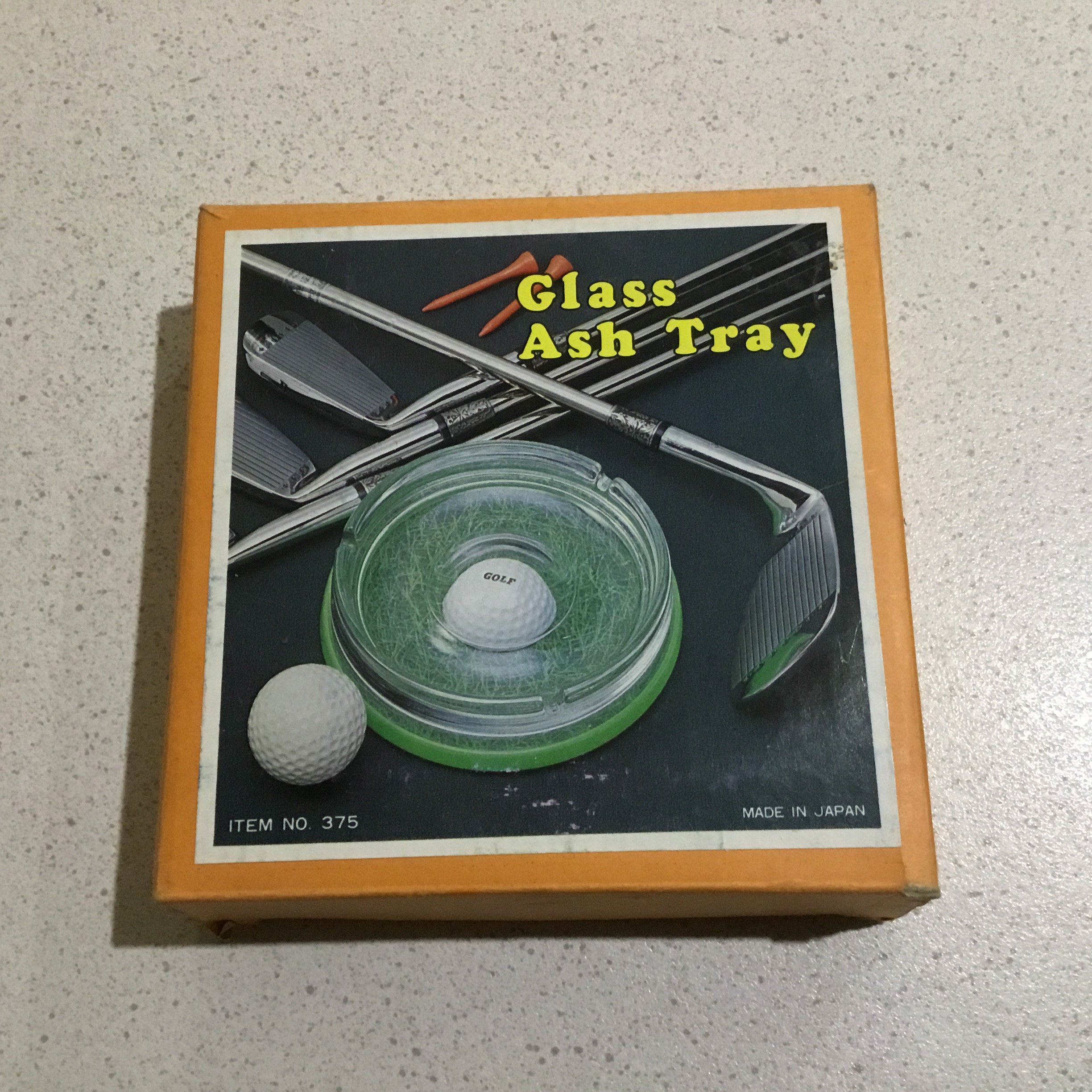 Golf Theme Glass Ashtray