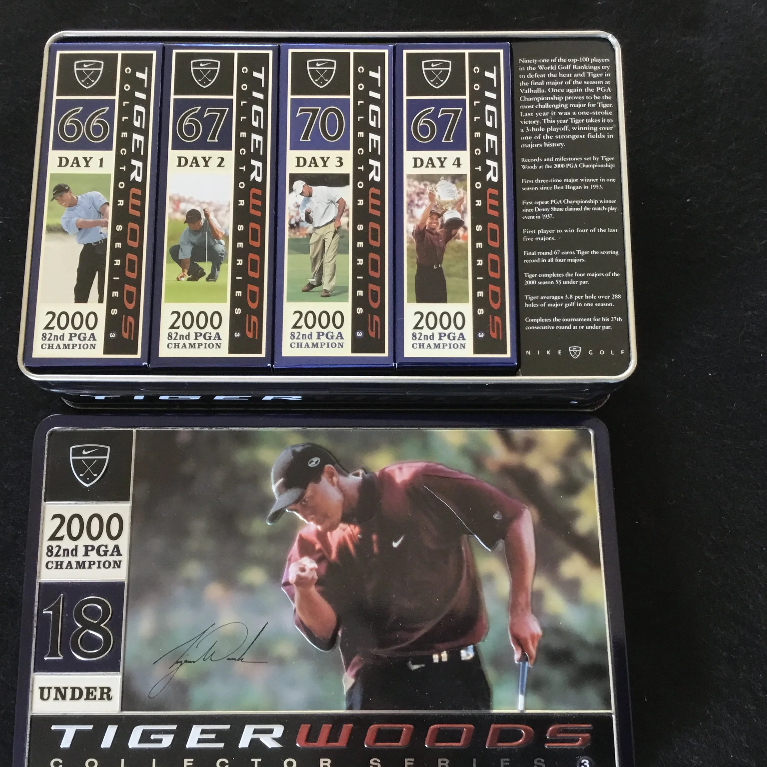 Tiger Woods Collector Series Tin of four sleeves of Golf Balls - 2000 PGA Championship
