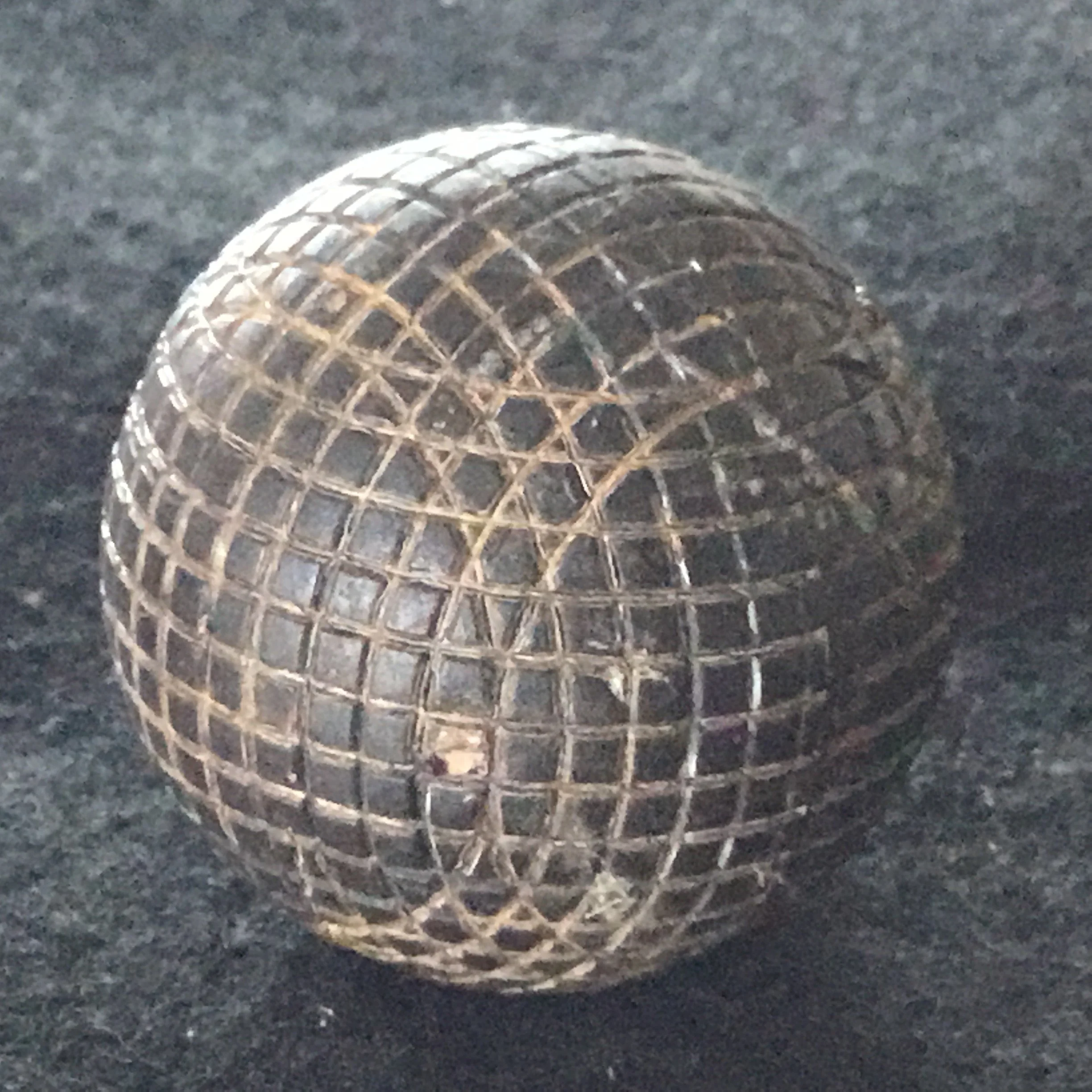 No Name Line Cut Gutta Percha Golf Ball