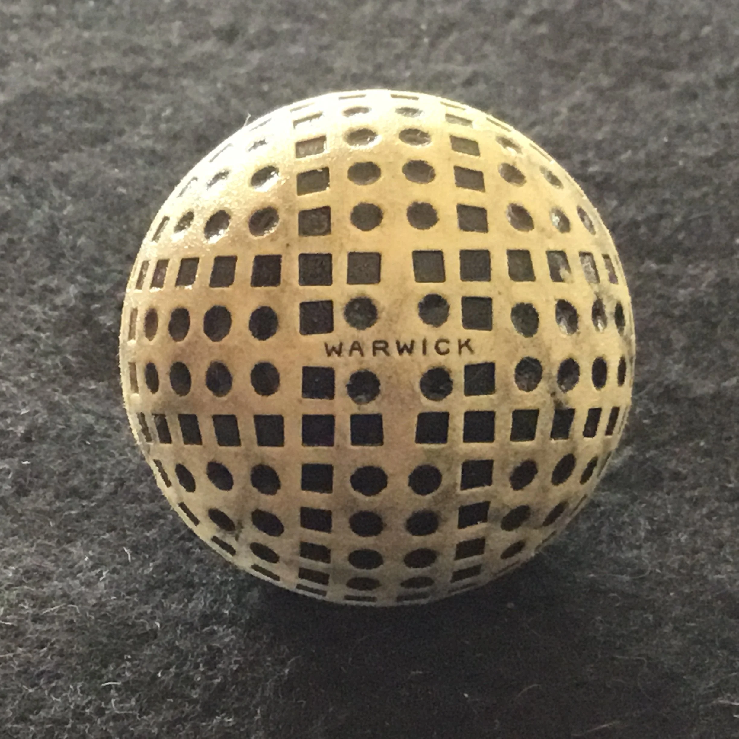 Warwick Dot and Square Mesh Gutta Percha reconditioned pond ball