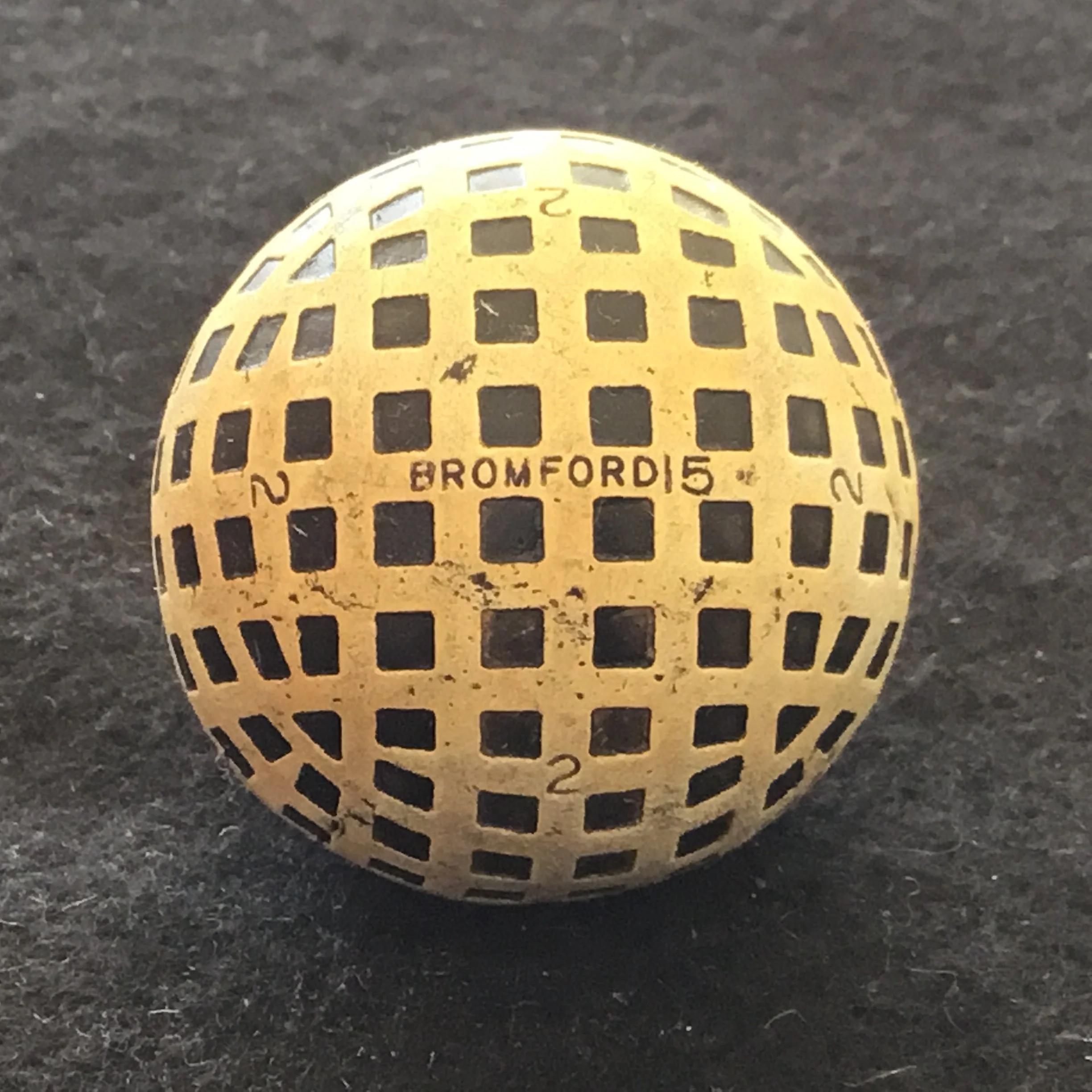 Bromford 15 PGA Square Mesh Gutta Percha reconditioned pond ball