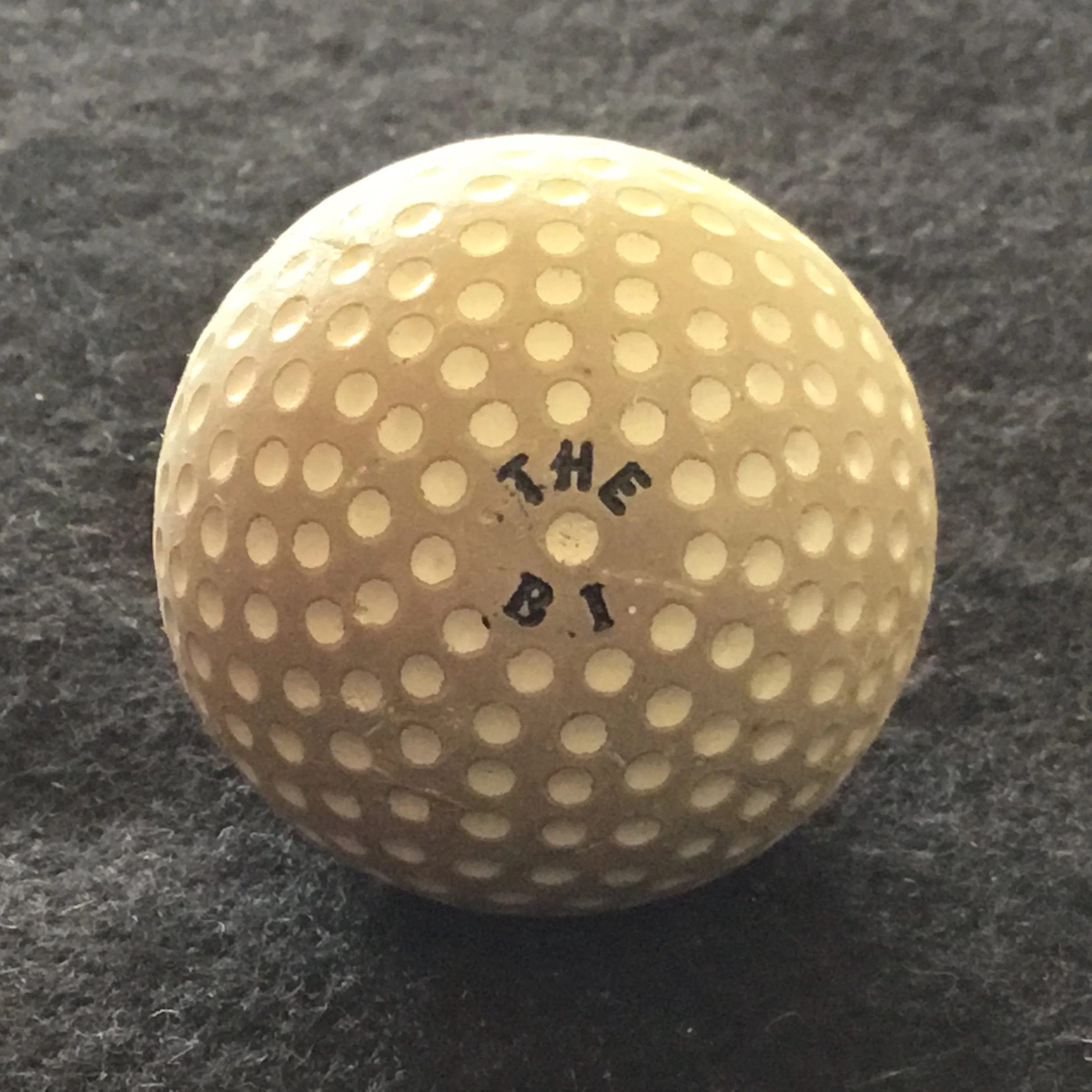 The Bi - Standard Ball - Small Dimple Gutta Percha reconditioned pond ball