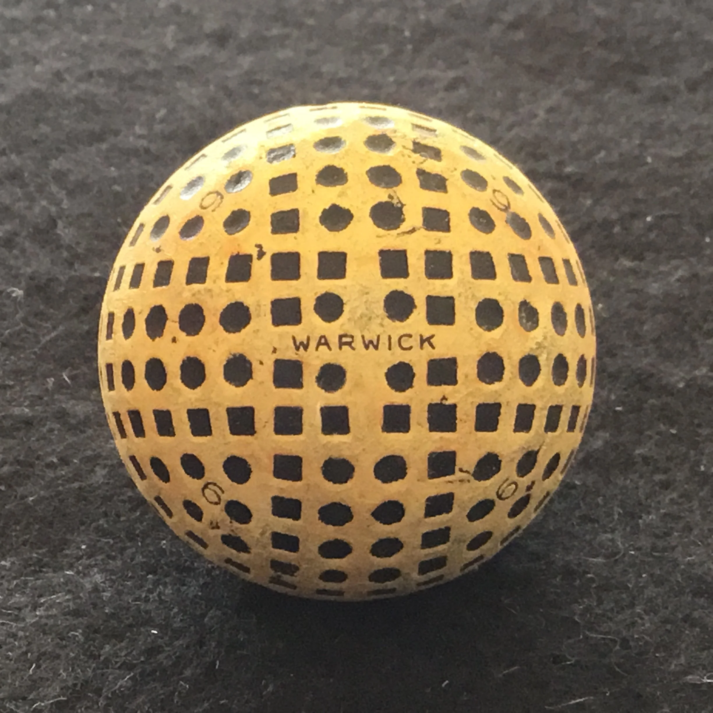 Warwick Dot Square Dimple Gutta Percha reconditioned pond ball