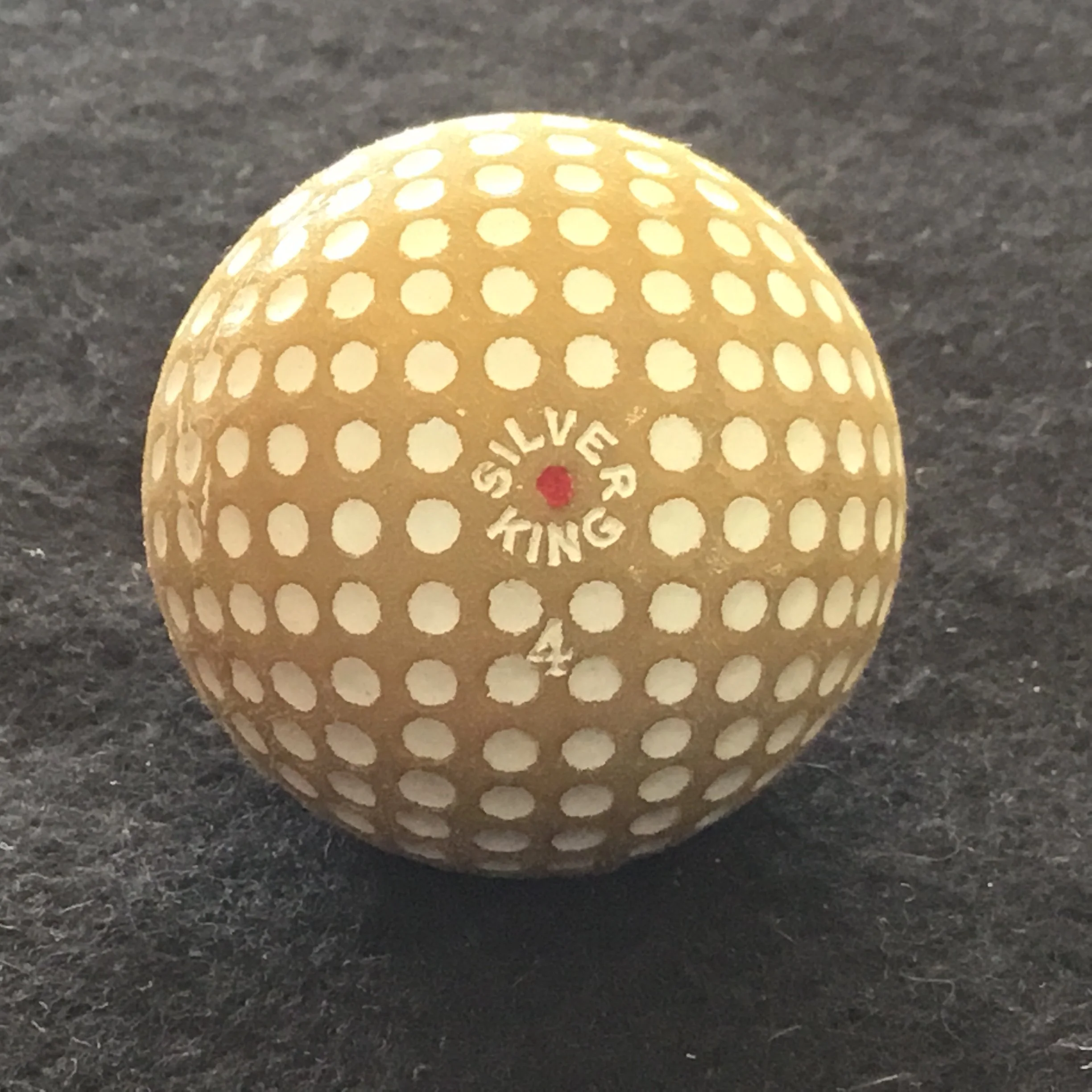 Silver King Dimple Gutta Percha reconditioned pond ball