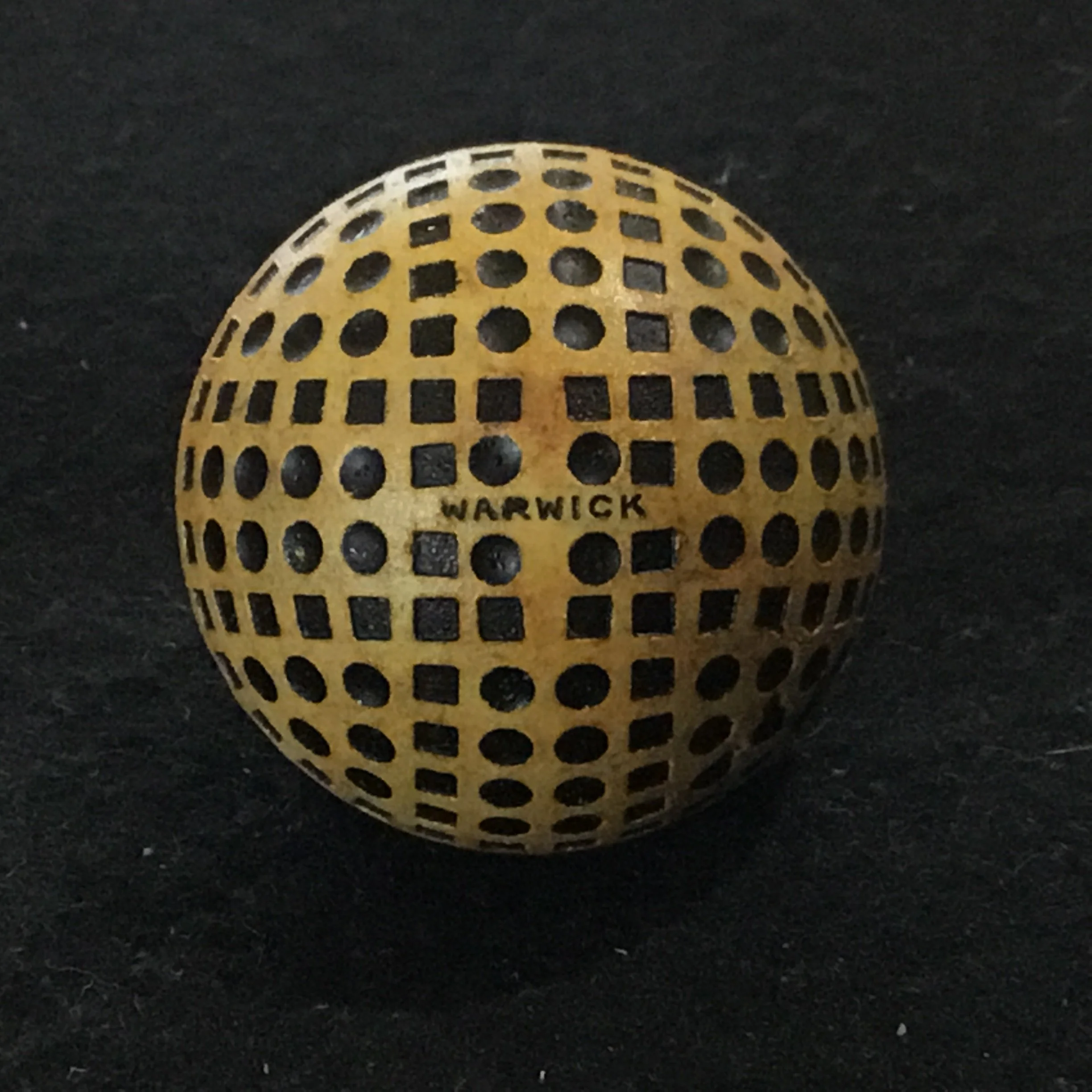 Warwick Dot and Square Mesh Gutta Percha reconditioned pond ball
