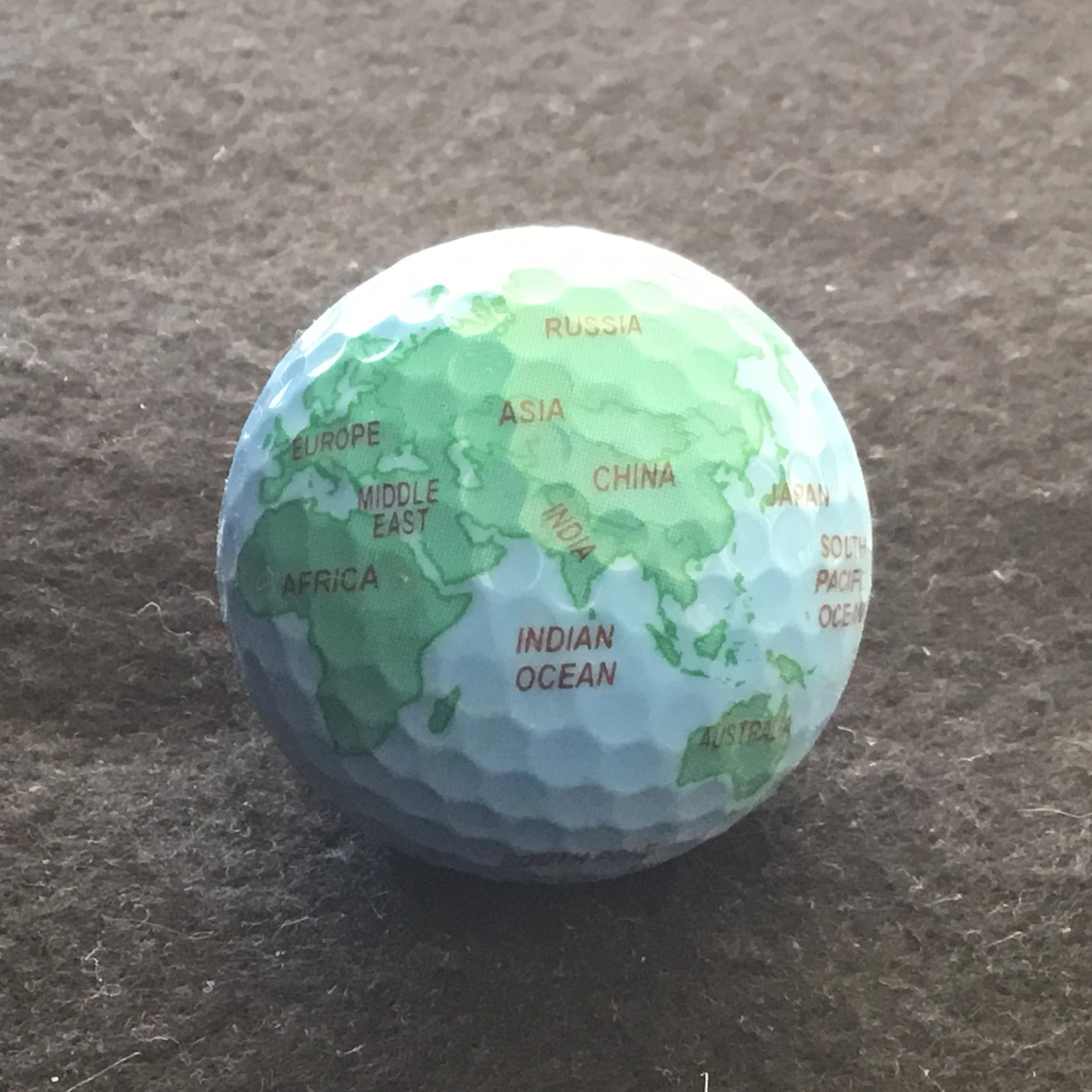 Map of the World Golf Ball
