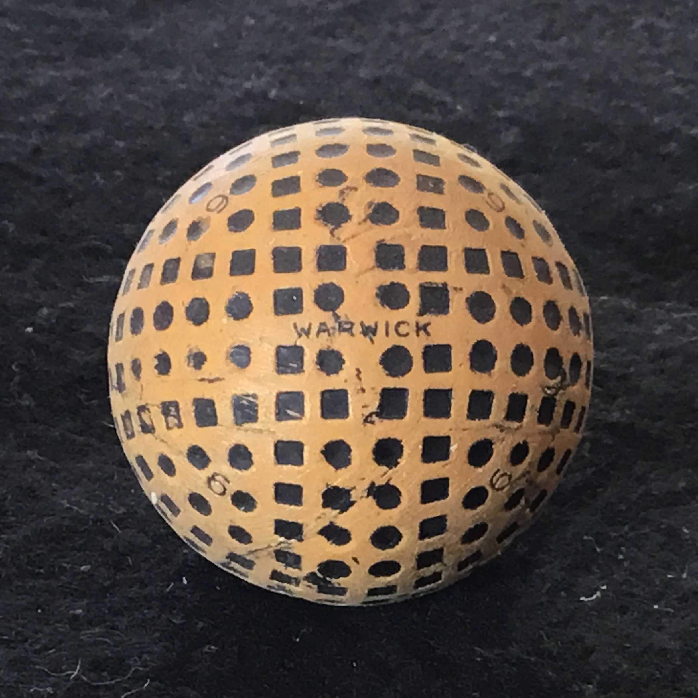 Warwick Dot and Square Mesh Gutta Percha reconditioned pond ball