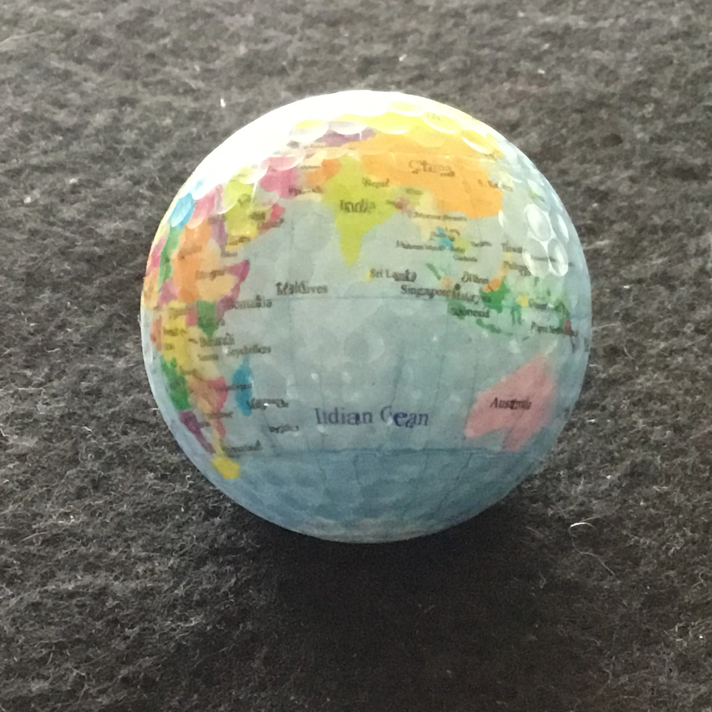 Map of the World Crystal Golf Ball