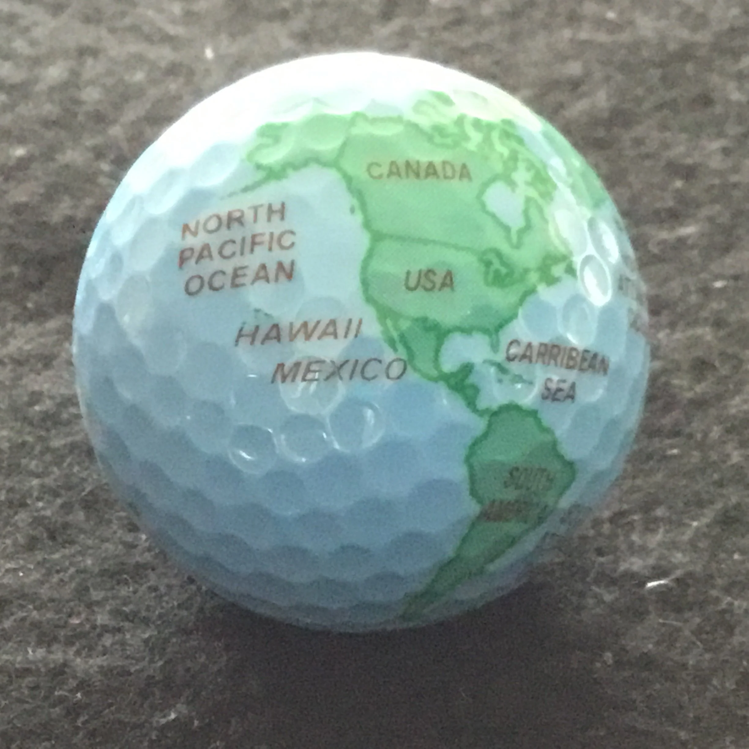 Map of the World Golf Ball