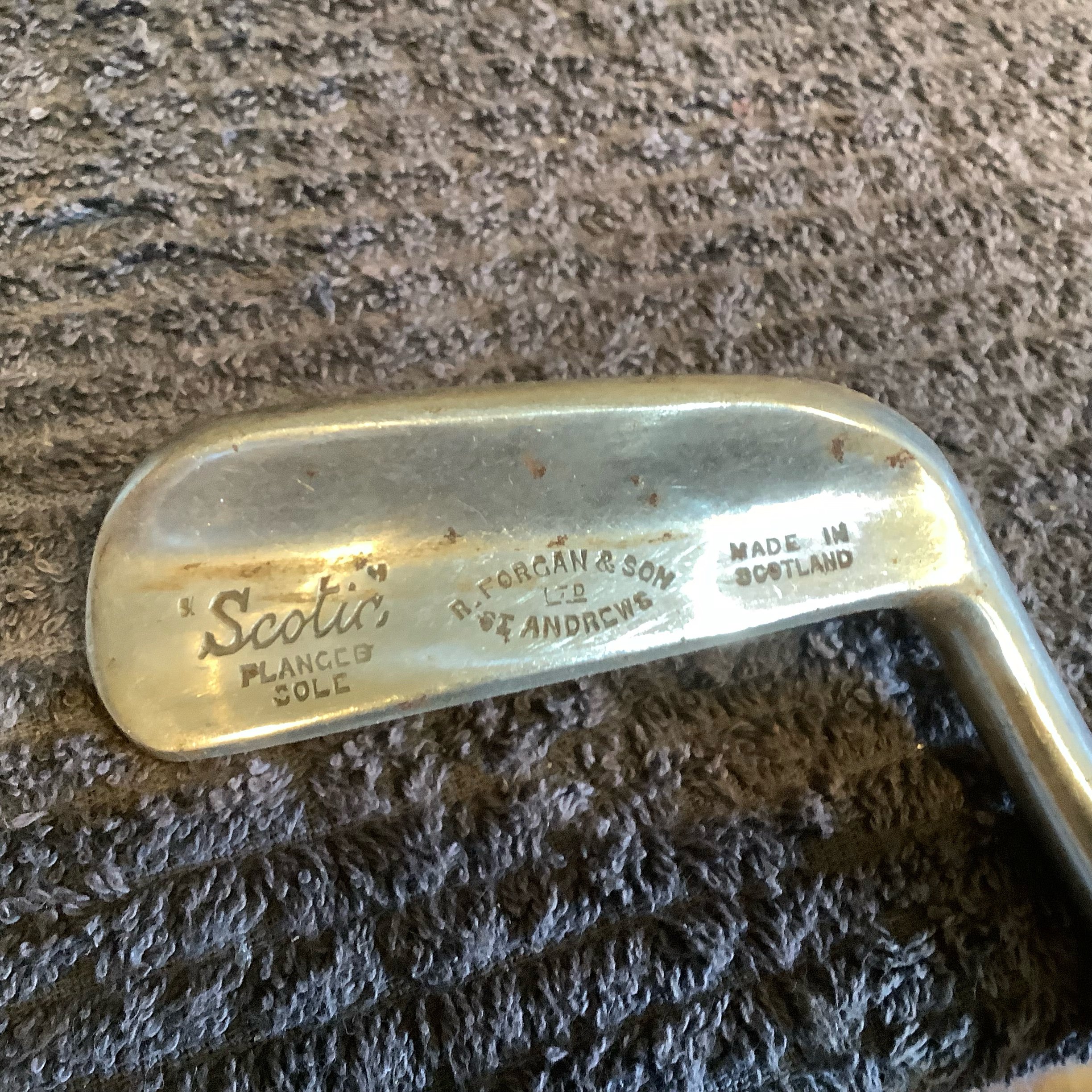 Putter - R.Forgan & Son Scotic Flanged Sole Cane ite Shaft 