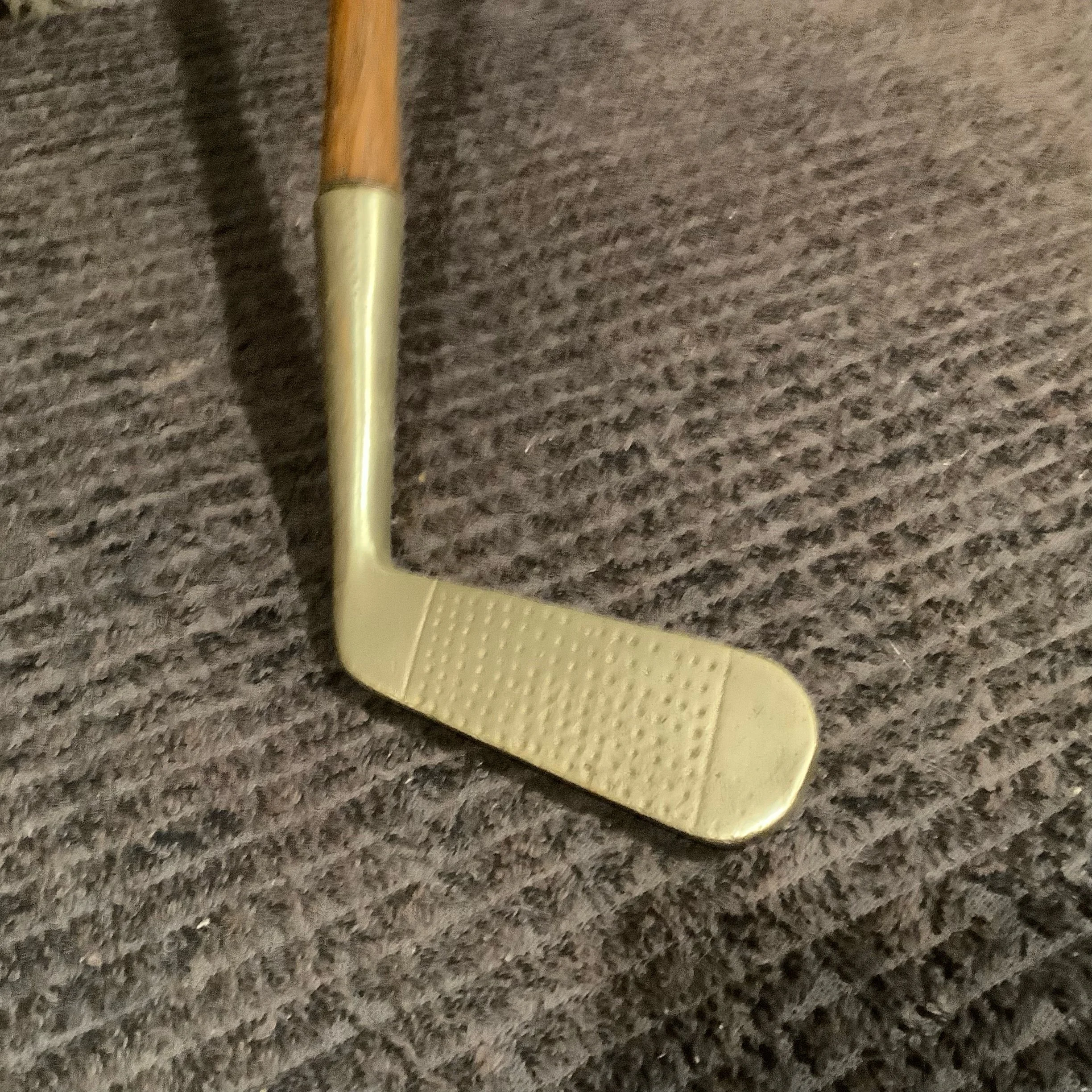 Putter - No Name Brass Head Hickory Shaft Double 
